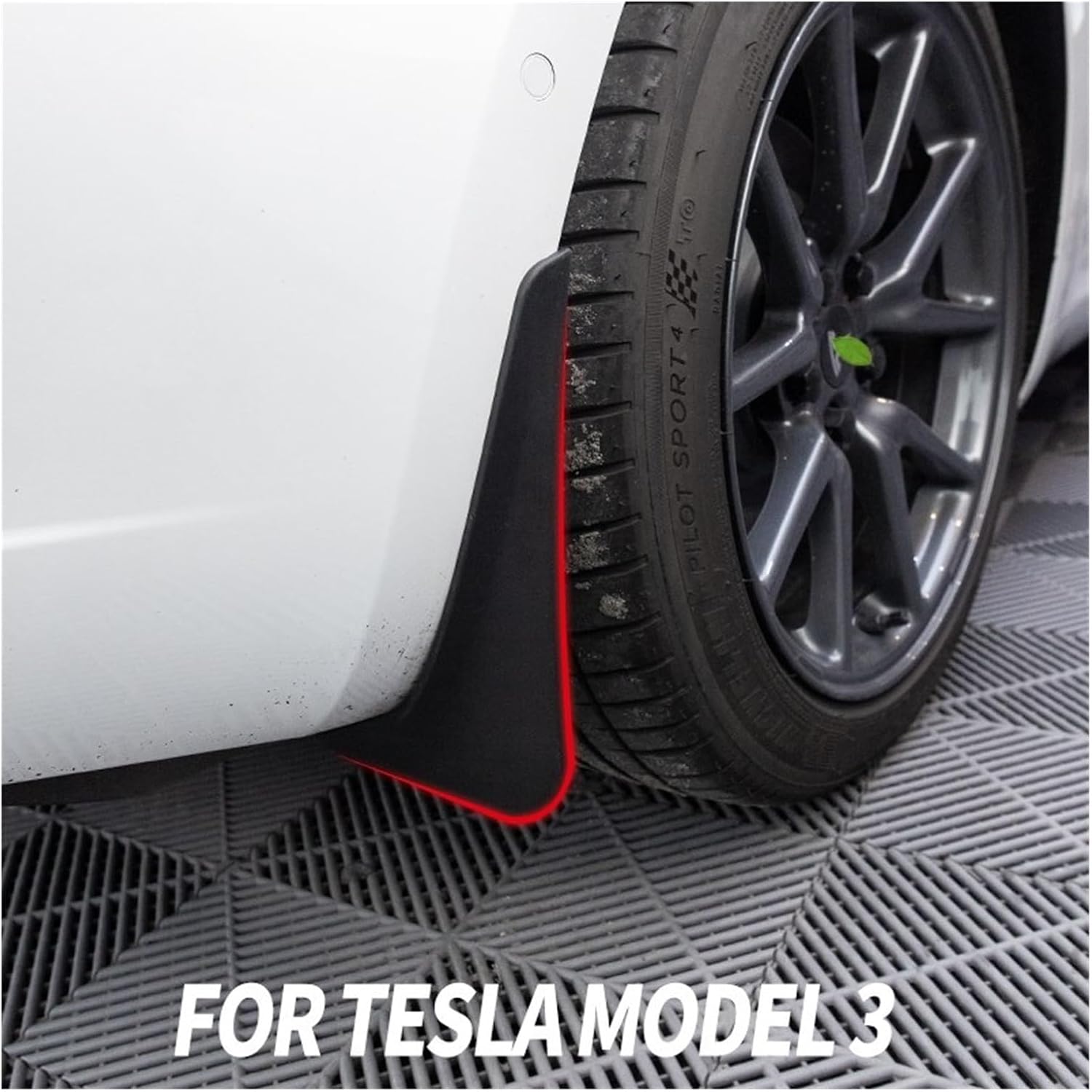 Juego de 4 unidades compatibles con Tesla Model 3 Splash Guards ABS con patrón de fibra de carbono, aletas de barro, guardabarros modelo Y 2023 2022