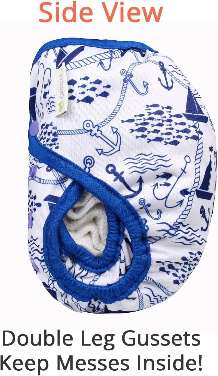 OsoCozy Fundas de pañales de tela reutilizables de talla única, ajuste a presión ajustable y refuerzos de doble pierna. Se adapta a bebés de 8 a 35