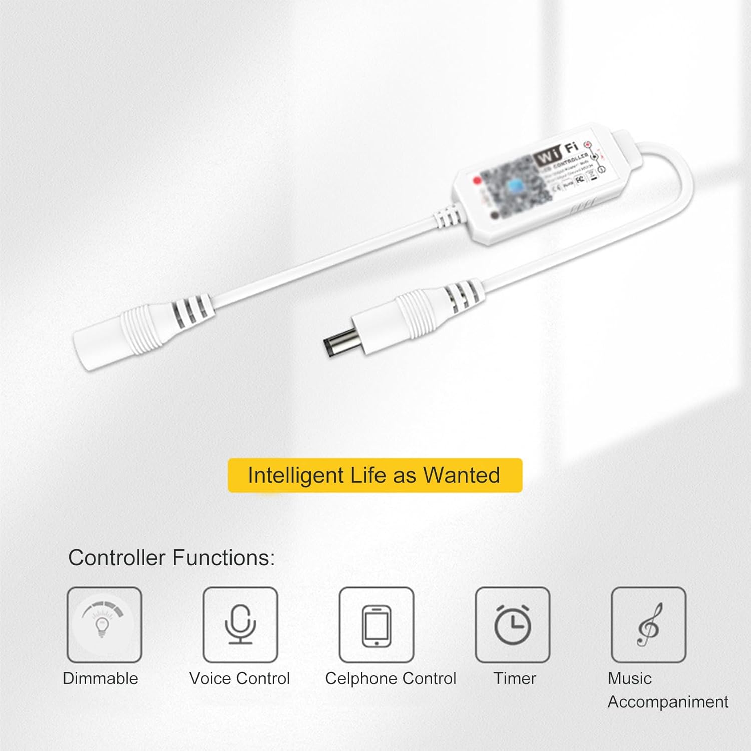 Paquete de 8 luces de disco con control WiFi, aplicación de control Alexa, interruptor basculante para debajo del gabinete, iluminación de gabinete,