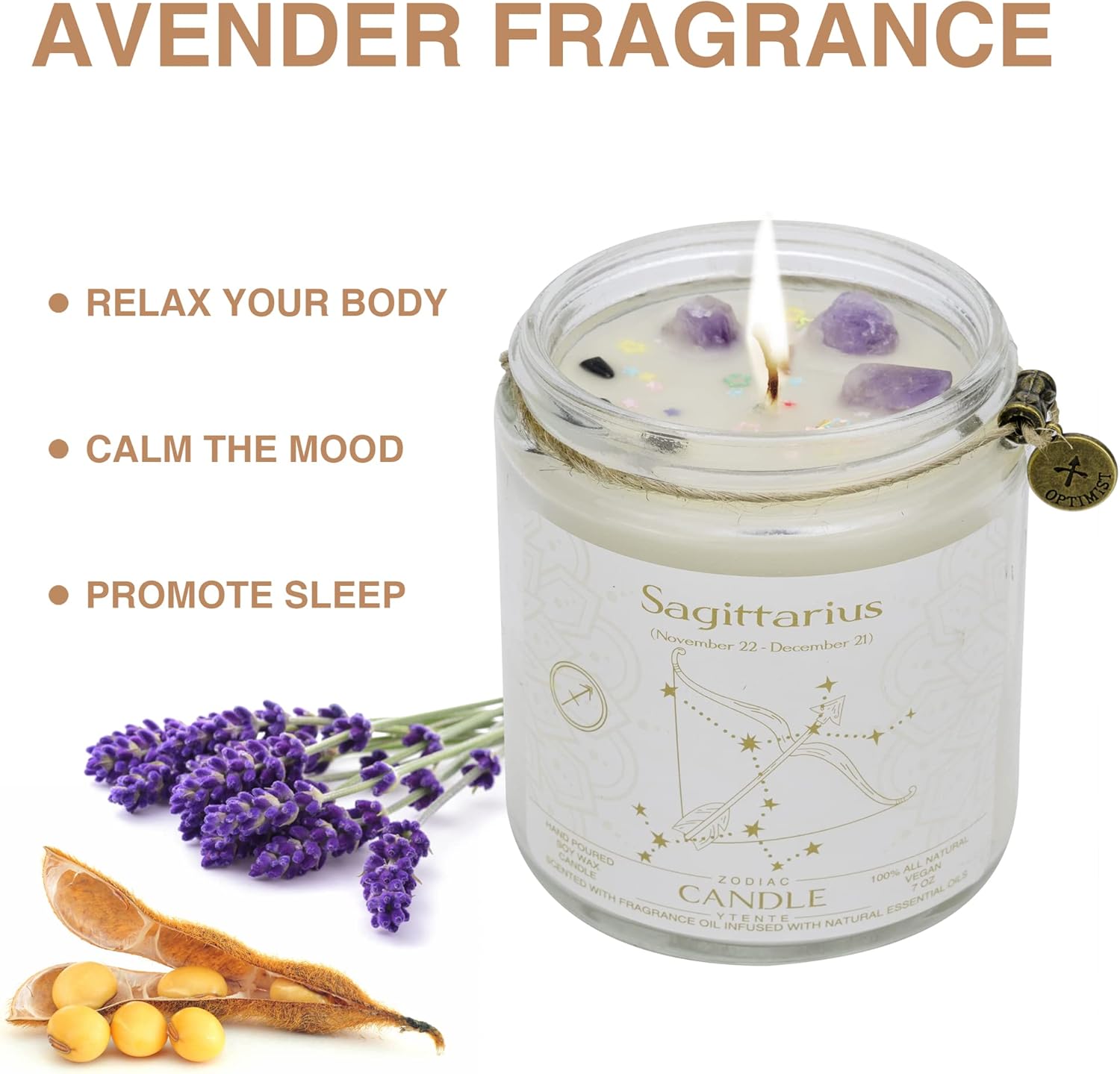 Velas de signo del zodiaco, velas con signo de cristal del zodiaco, velas perfumadas de astrología, regalos para mejores amigos, para mujeres,