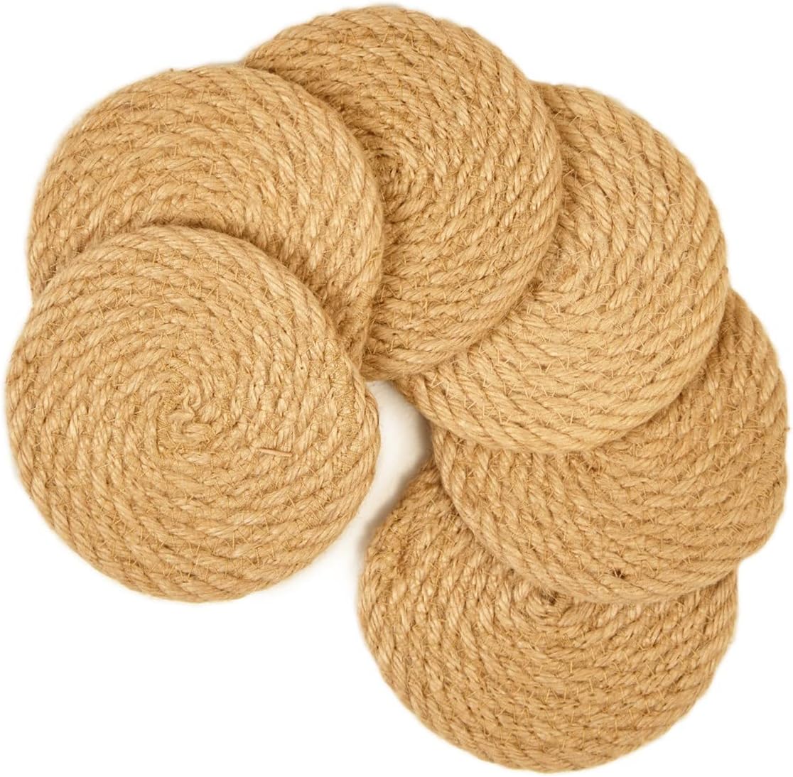 Posavasos de mesa de yute (bordes negros)