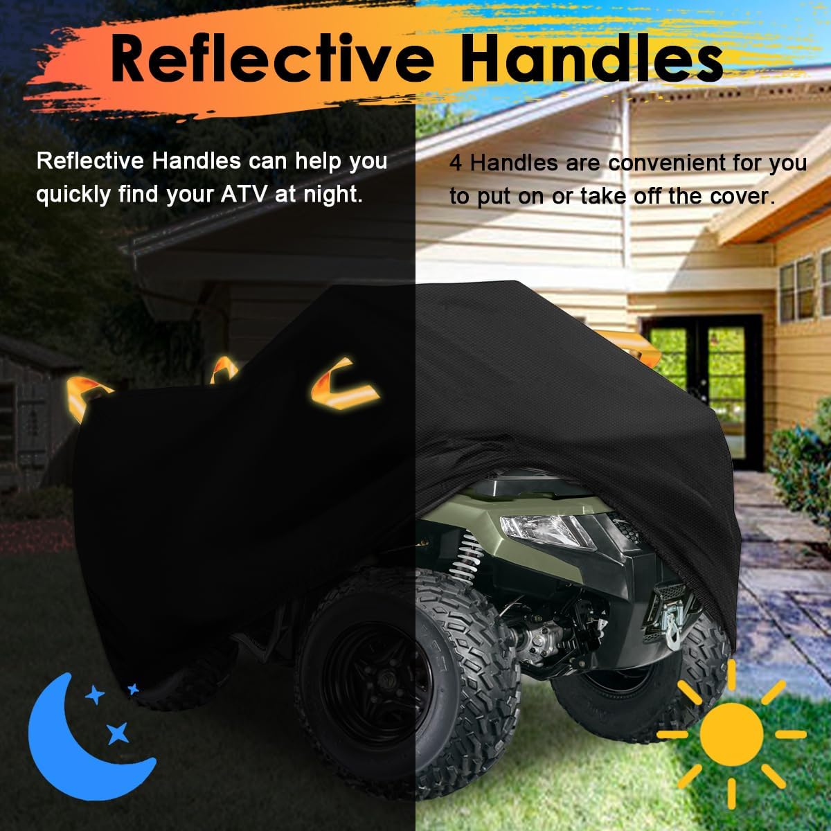 Funda impermeable para ATV 300D 4 ruedas, para todo tipo de clima, para exteriores, para Polaris Kawasaki, Suzuki, Honda-L