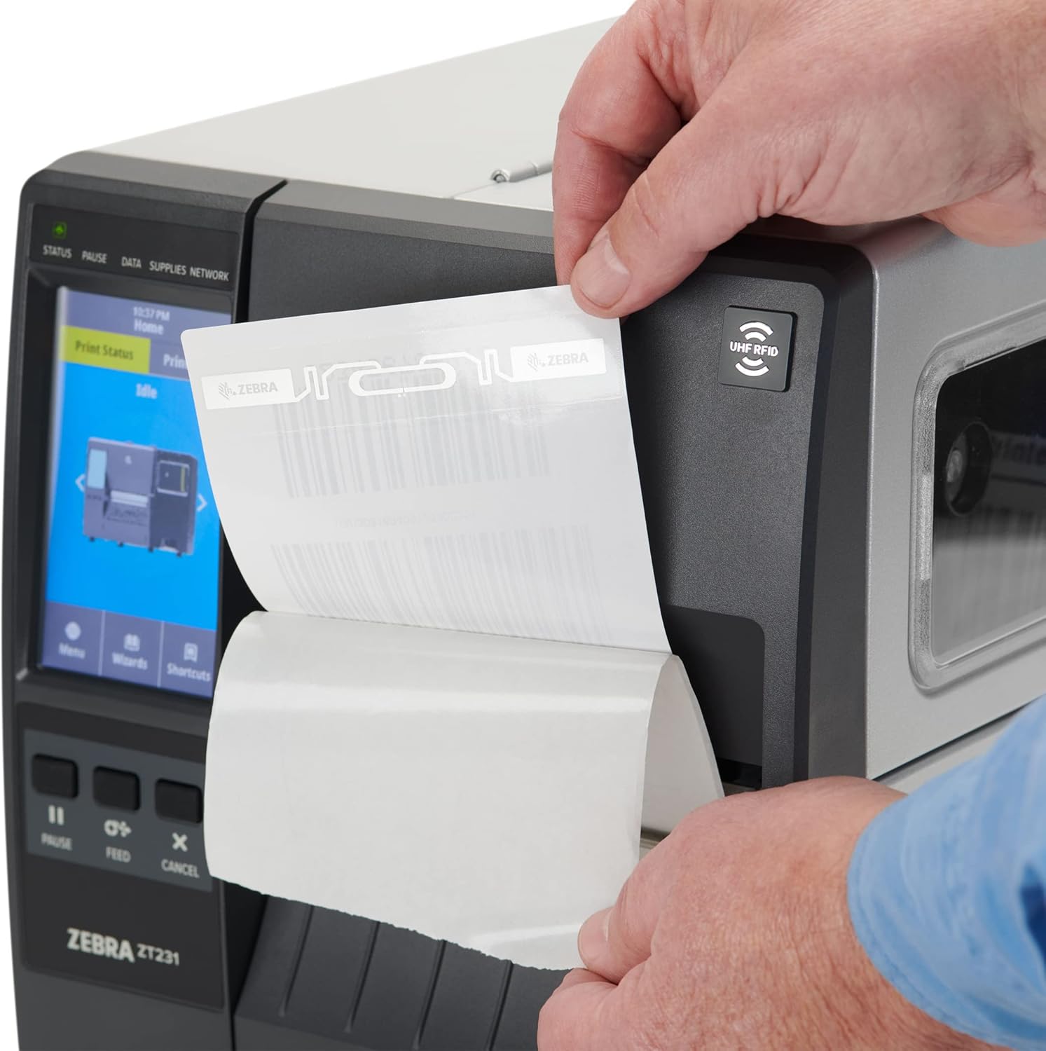 Zebra ZT231 ZT23142-T01000FZ Impresora de etiquetas de código de barras industrial de transferencia térmica y térmica directa – USB, serie,
