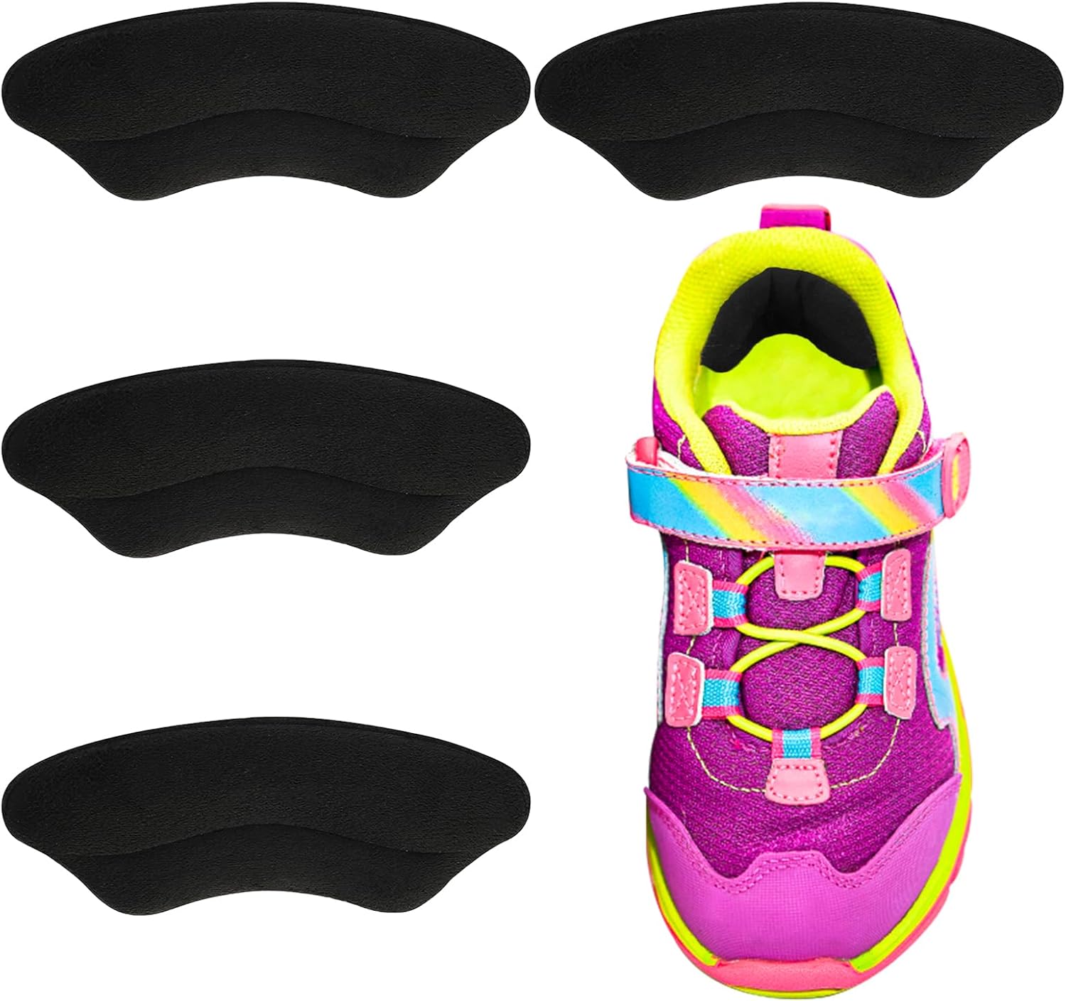 Agarre de talón autoadhesivo para niños, añade volumen a inserciones de zapatos demasiado grandes, evita que la piel se frote y se ampolla en el