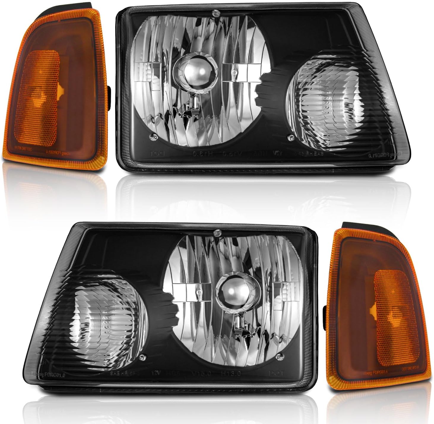 Conjunto de faros delanteros automotrices para Ford Ranger 2001-2011, par de faros delanteros de repuesto para Ford Ranger 01 02 03 04 05 06 07 08