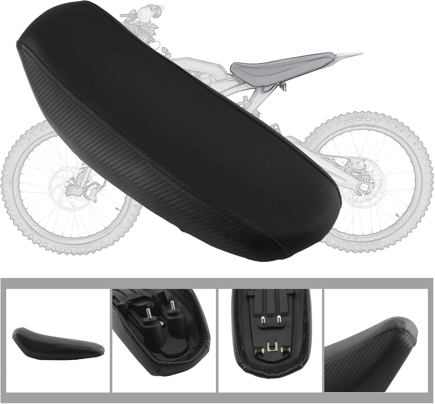 Surron – Asiento eléctrico para motocicleta con Sur Ron Light Bee XS, fibra de carbono de imitación