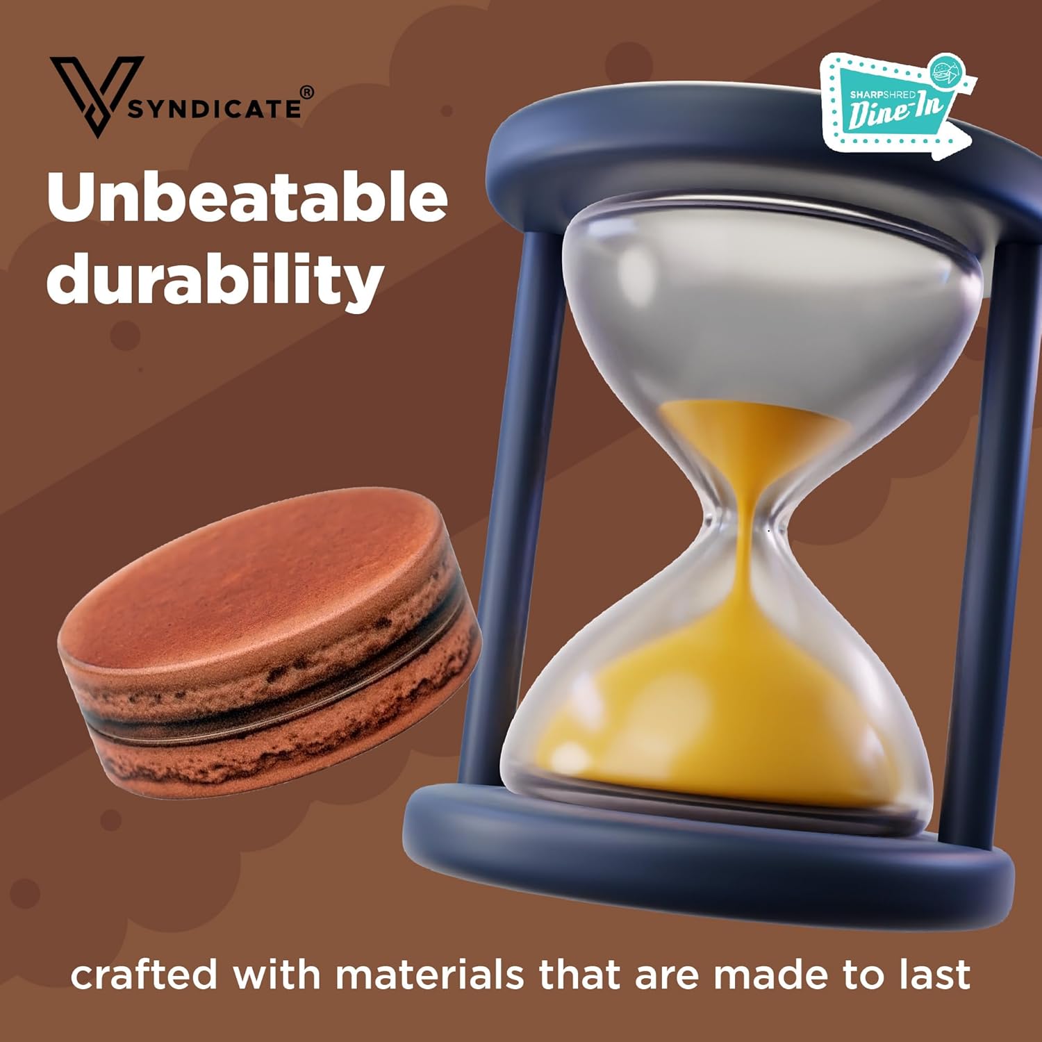 V Syndicate – Molinillo de comedor SharpShred  Molinillo de hierbas de aluminio de 2 piezas con dientes afilados para moler sin esfuerzo y fácil