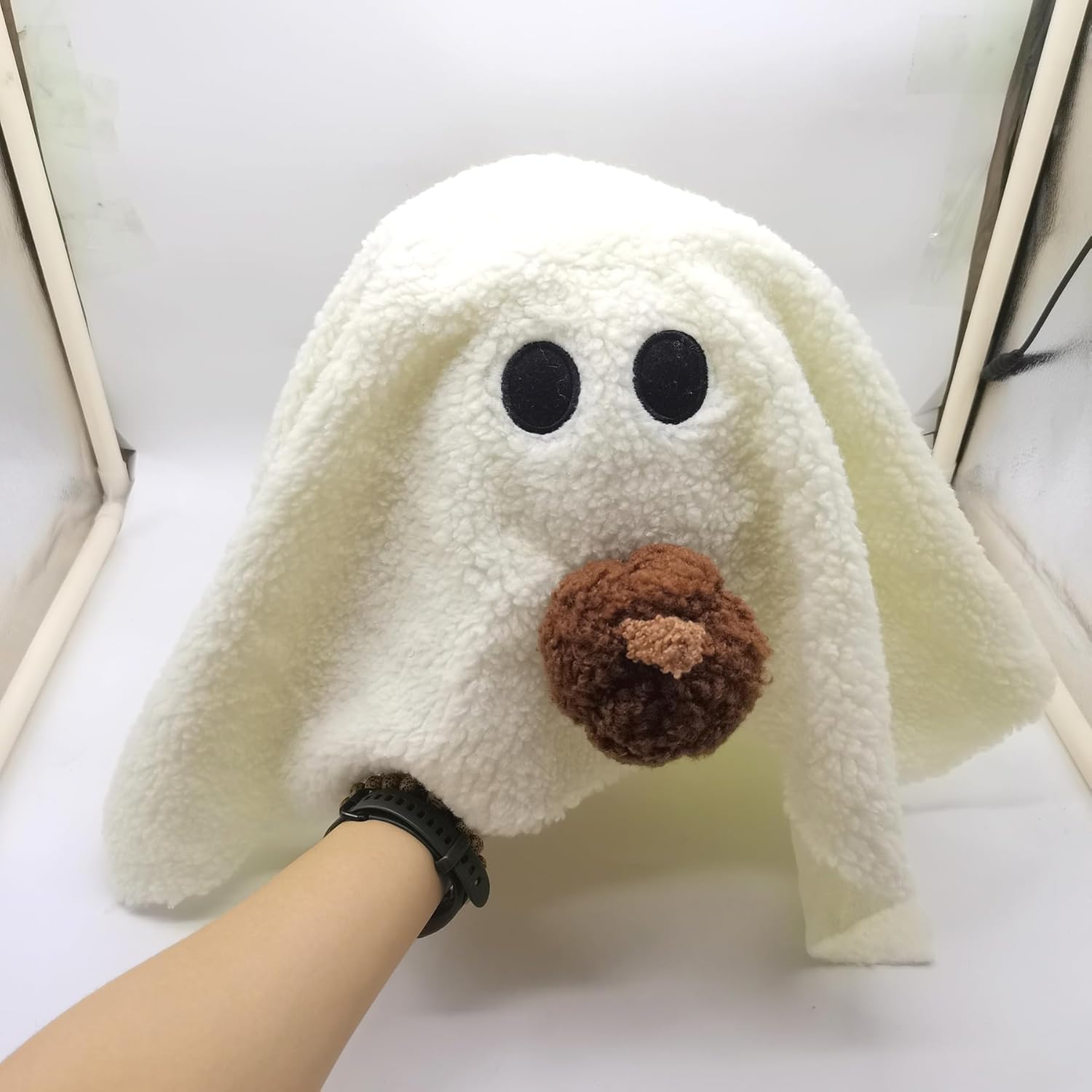 Fantasma con almohada de calabaza, muñeco de peluche fantasma, almohada fantasma suave para niños, juguetes de Halloween, decoración de fiesta de