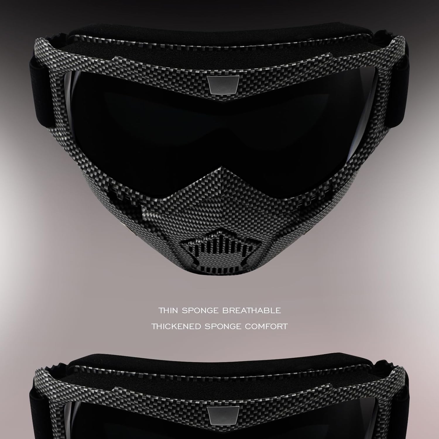 Gafas de motocicleta con máscara facial extraíble, gafas de equitación, motocross, ATV, motocross, gafas desmontables, Offroad, Airsoft, paintball,