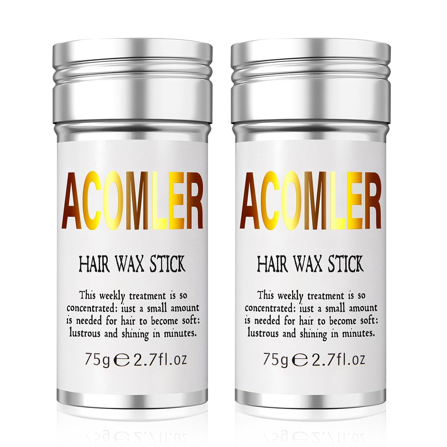 Acomler Palo de cera para el cabello, cera para el cabello, cera para el cabello, domadora de cabello con vuelo, barra de pelo de espalda