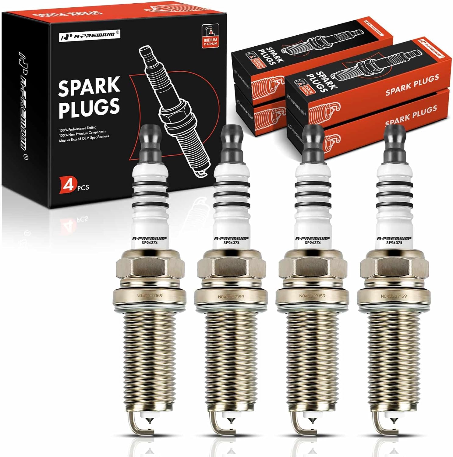 A-Premium Bujías de platino iridio compatibles con Ford Explorer, Chevrolet Equinox y GMC Terrain y Mazda 3, Cadillac CTS y Buick Regal, Lincoln MKC