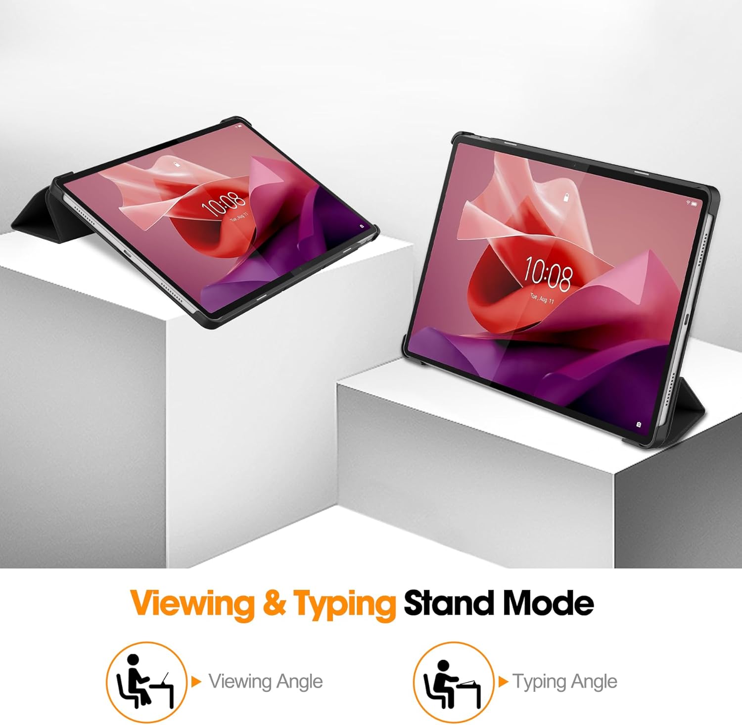Funda para Lenovo Tab P12 de 12.7 pulgadas 2023, plegable folio ultrafino Smart PU Funda de cuero para Lenovo Tab P12 Lenovo Xiaoxin Pad Pro 12.7