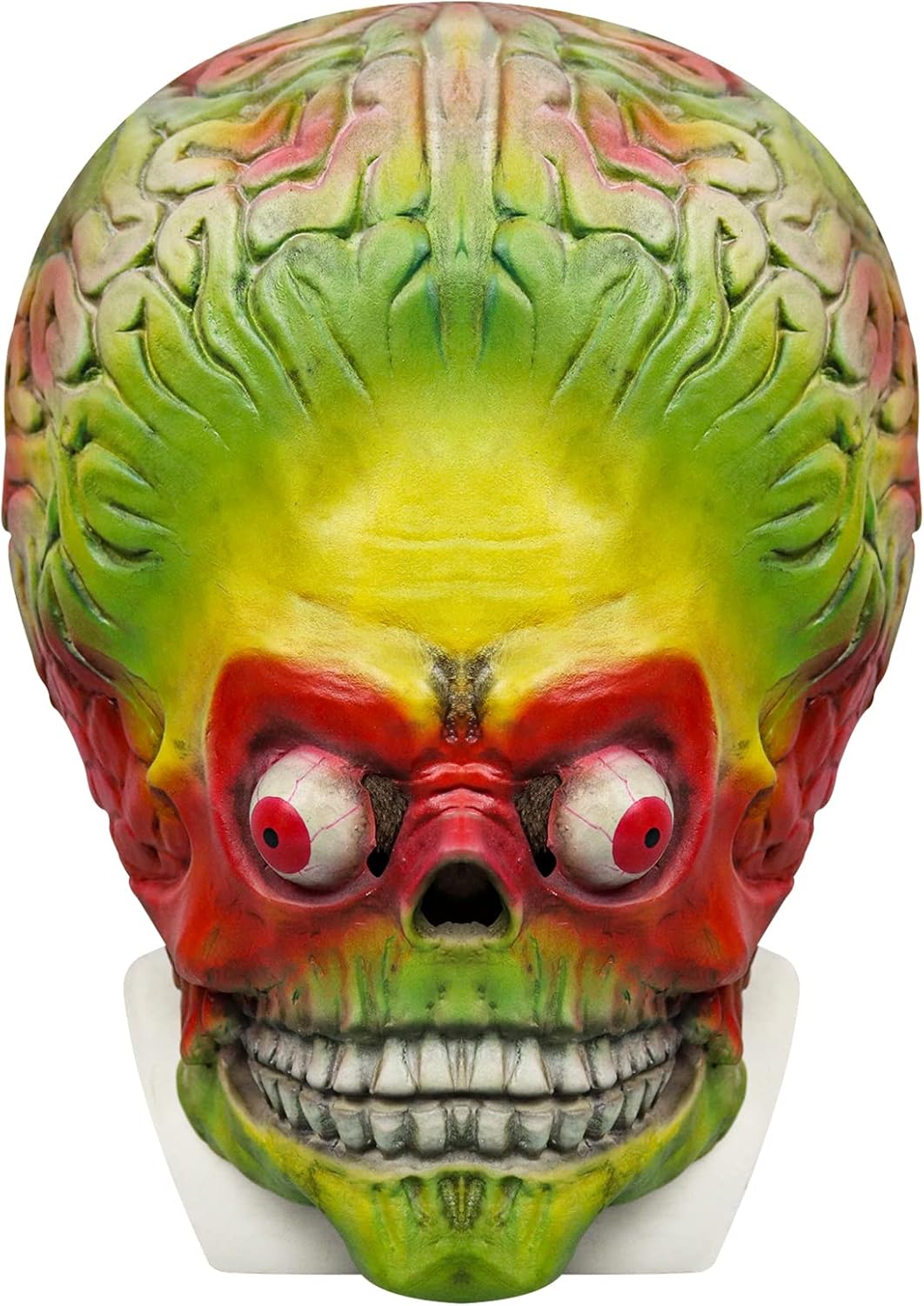 Varuotu Máscara de ataques de Marte para Halloween, máscara de desnudez cerebral, máscara de alienígena, divertido casco de cabeza completa, disfraz
