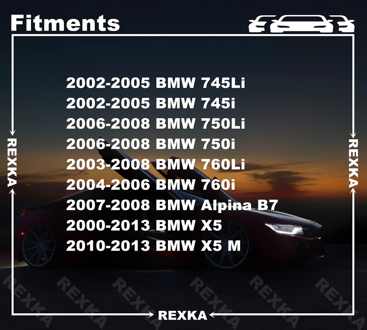 Rexka 10 clips de sello de puerta para BMW 51717006757 E53 E70 E65 E66 E67 7 Series X5