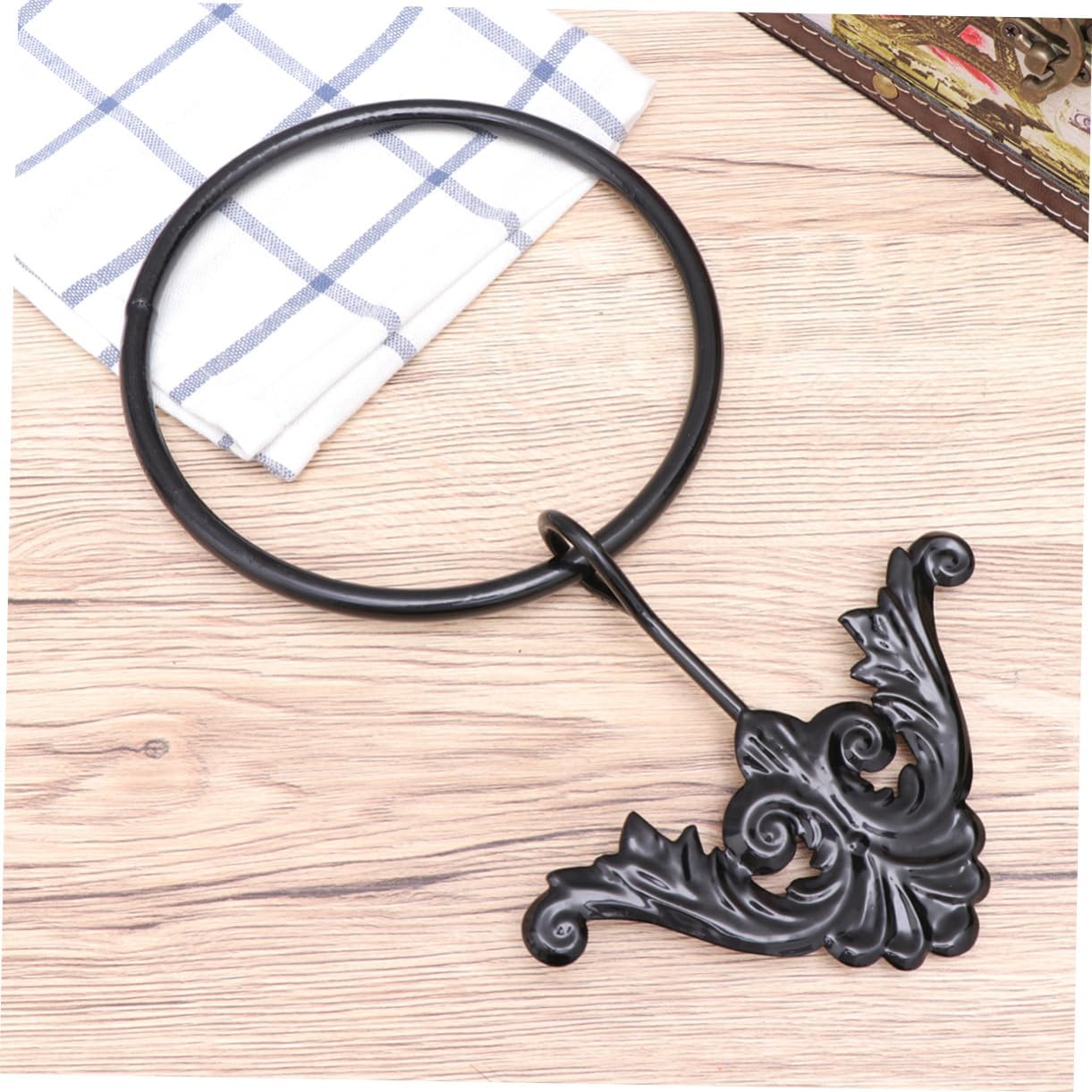 DOITOOL 1 toallero para toallero, toallero, anillo de toalla para baño, toallero de montaje en pared, anillo de toalla de cobre, para colgar en la
