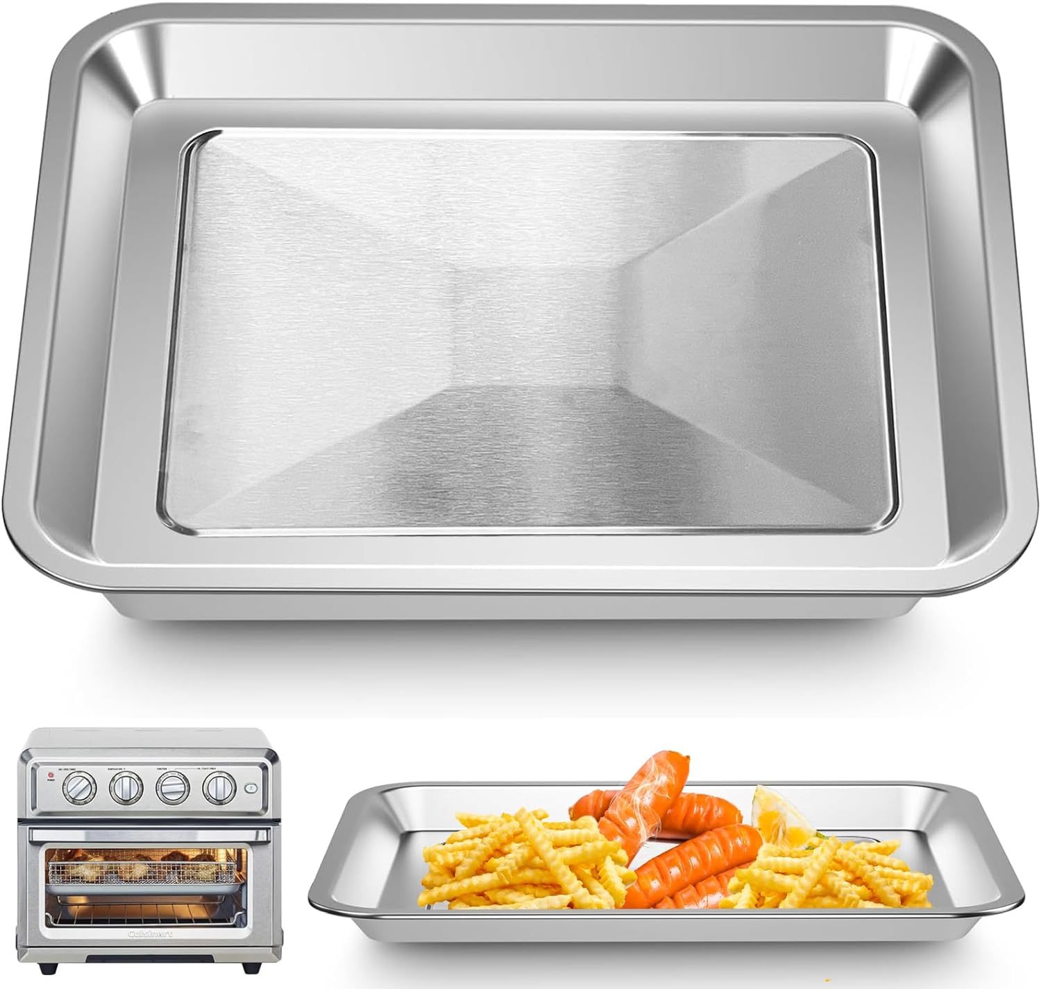 Bandeja de repuesto para freidora de aire Cuisinart TOA-26 TOA-28, horno de convección para freidora de aire, 10.7 x 9.8 pulgadas, malla
