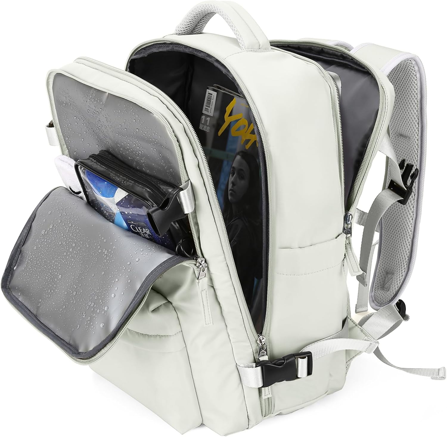 WONHOX – Mochila grande, aprobada para vuelo, unisex, para viajes, trabajo, negocios o laptop
