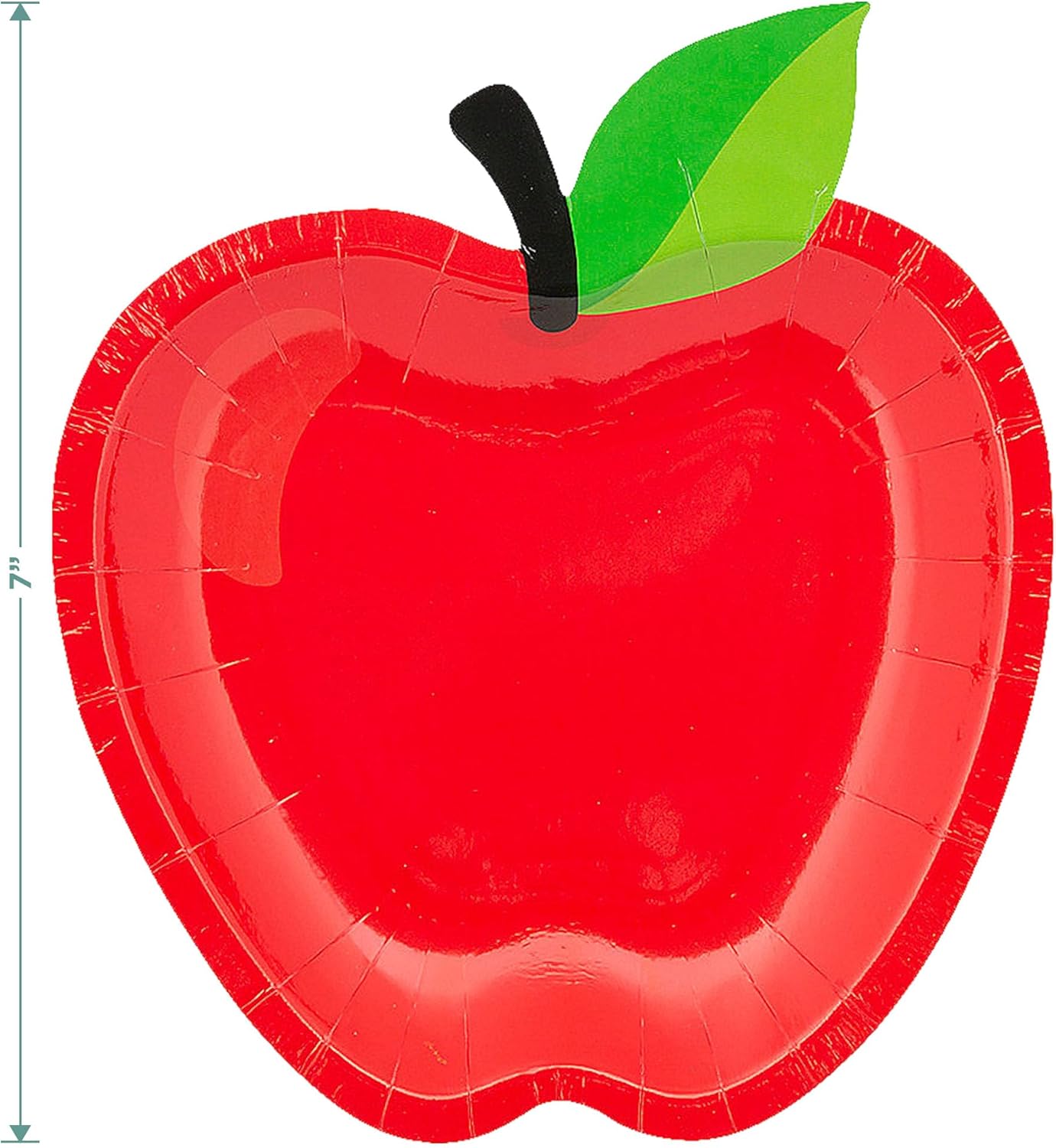 Apple Party Mix – Platos cuadrados de postre de papel, platos de aperitivo en forma de manzana y servilletas para bebidas (32 platos y 32