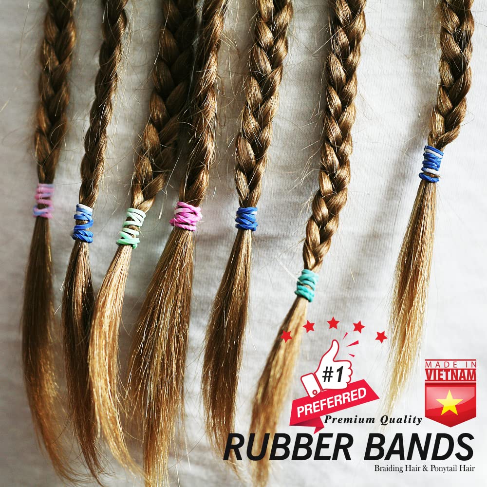 3000 bandas de goma para el cabello de 0.6 libras, accesorios elásticos suaves para el cabello, mini ligas para el cabello, elásticas, fabricadas en