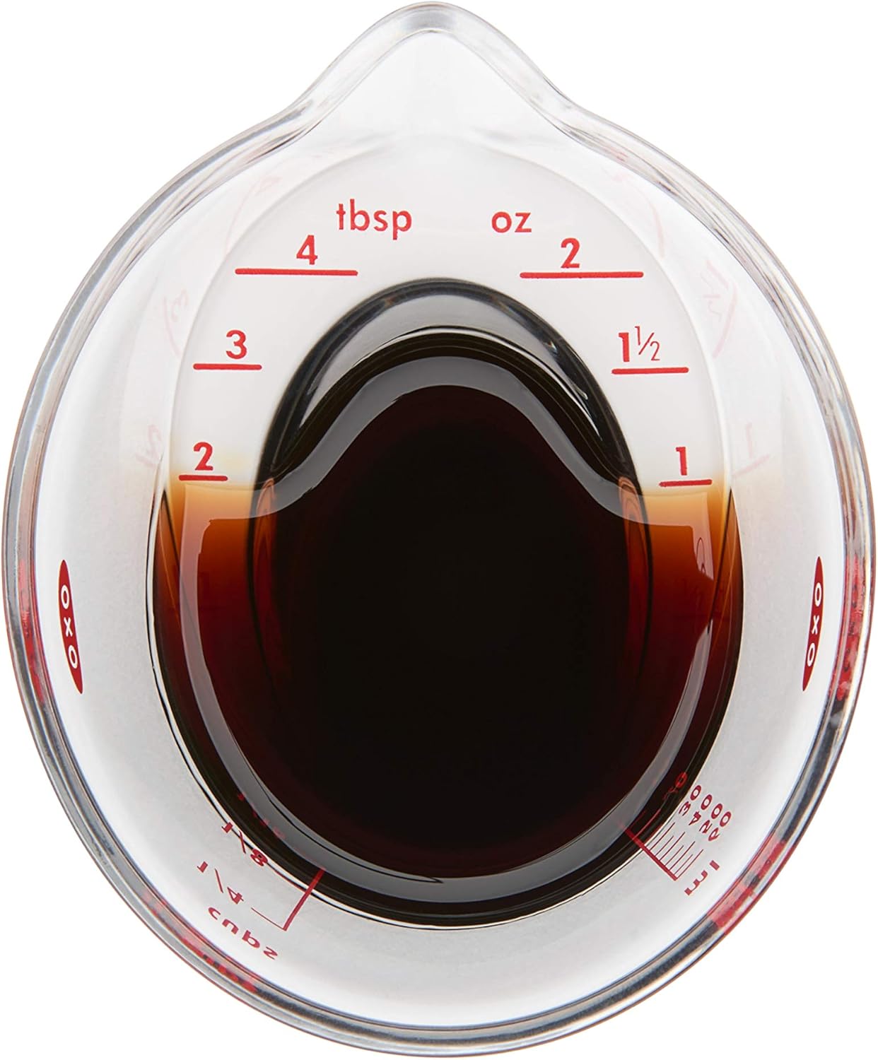 OXO Good Grips – Juego de tazas medidoras en ángulo de 3 piezas y mini taza medidora en ángulo Good Grips