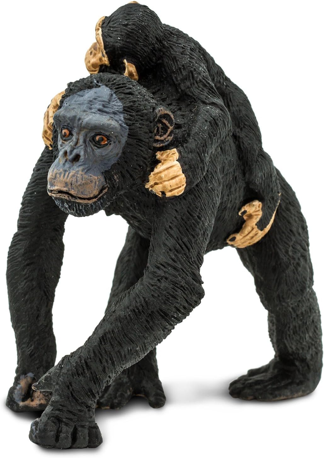 Safari Ltd. Figura de chimpancé con bebé, figura realista de vida silvestre de 3.2 pulgadas, juguete educativo para niños, niñas y niños a partir de