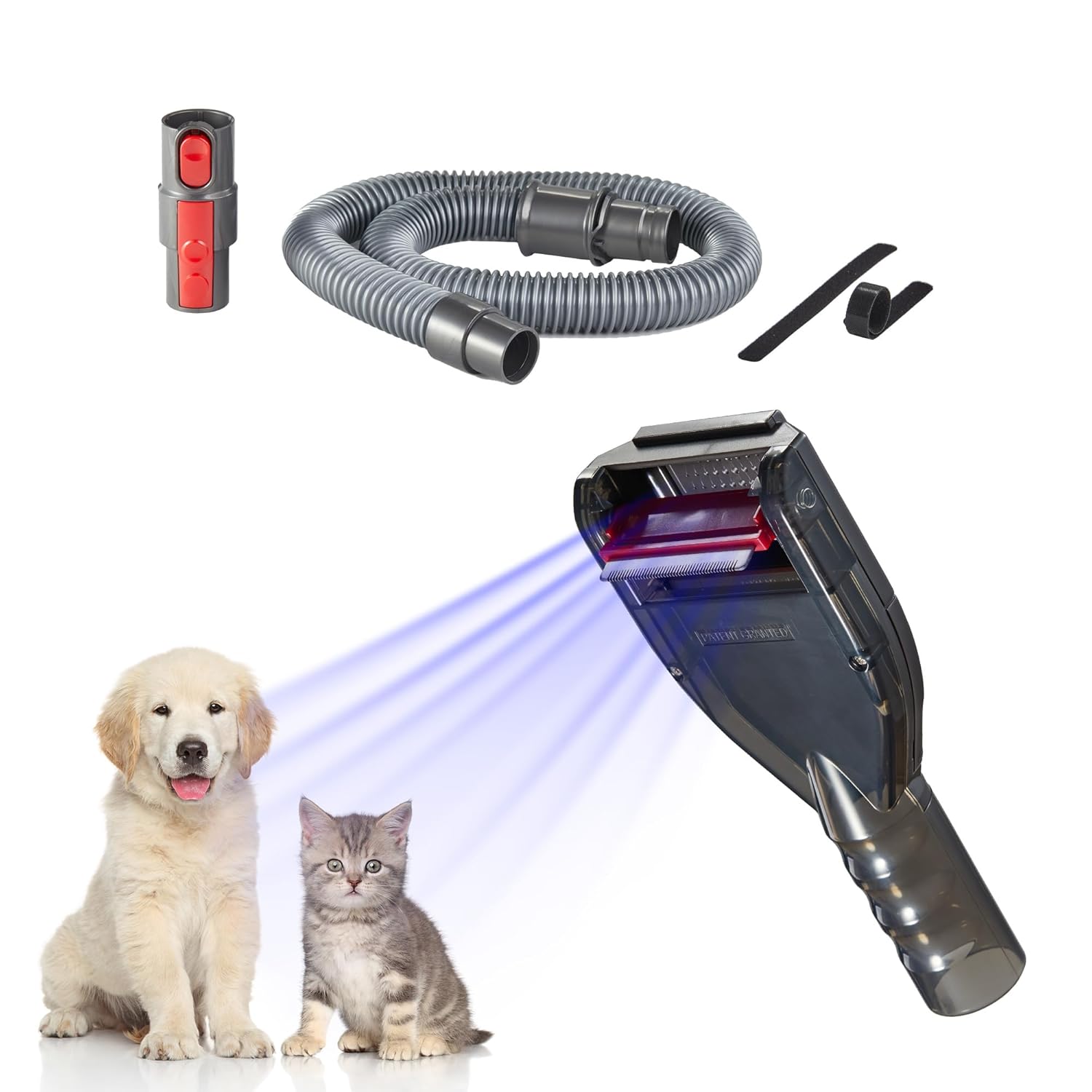 Cepillo de aseo para mascotas, herramienta de eliminación de pelo para perros y gatos, peine profesional para eliminar pelos como aspiradora, kit de