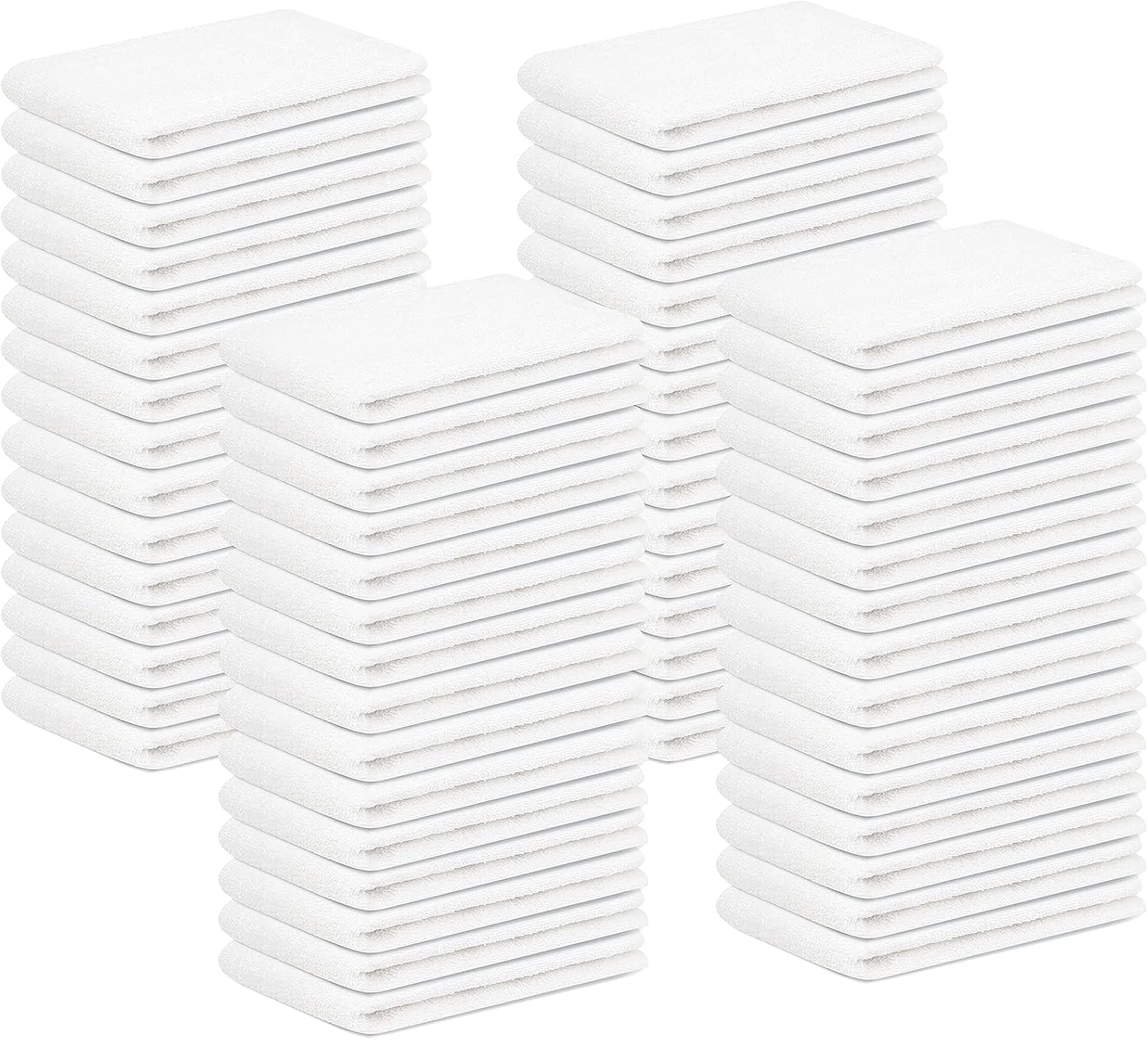 STF Linen Toallas para trapeador de barra de rizo (paquete de 60) de 14 x 17 pulgadas (blanco)  Absorbentes y duraderas, trapos de limpieza