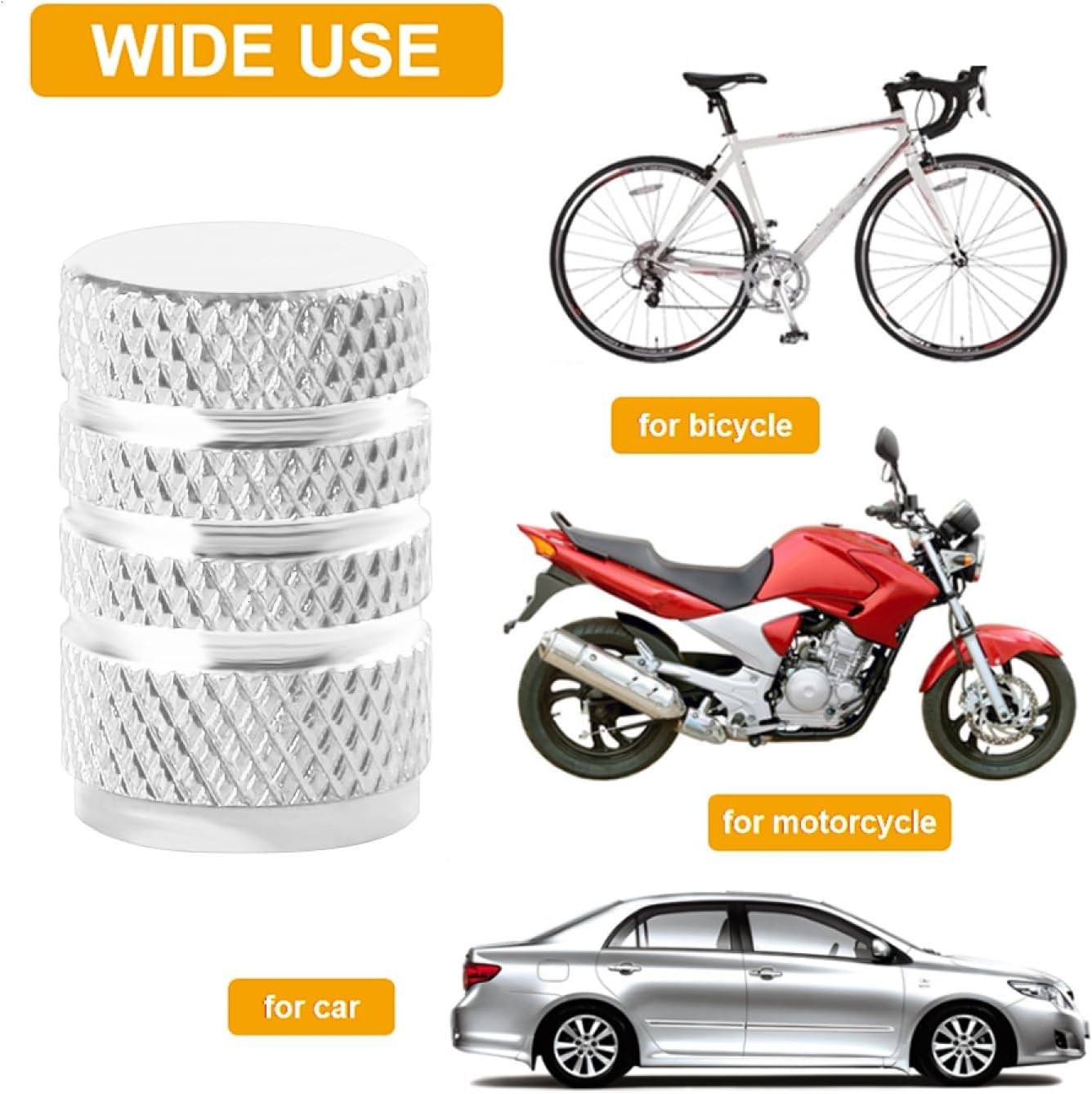 10 tapas de metal resistentes a la corrosión para válvulas de neumáticos de automóvil, universales, para automóviles, SUV, camiones, motocicletas y
