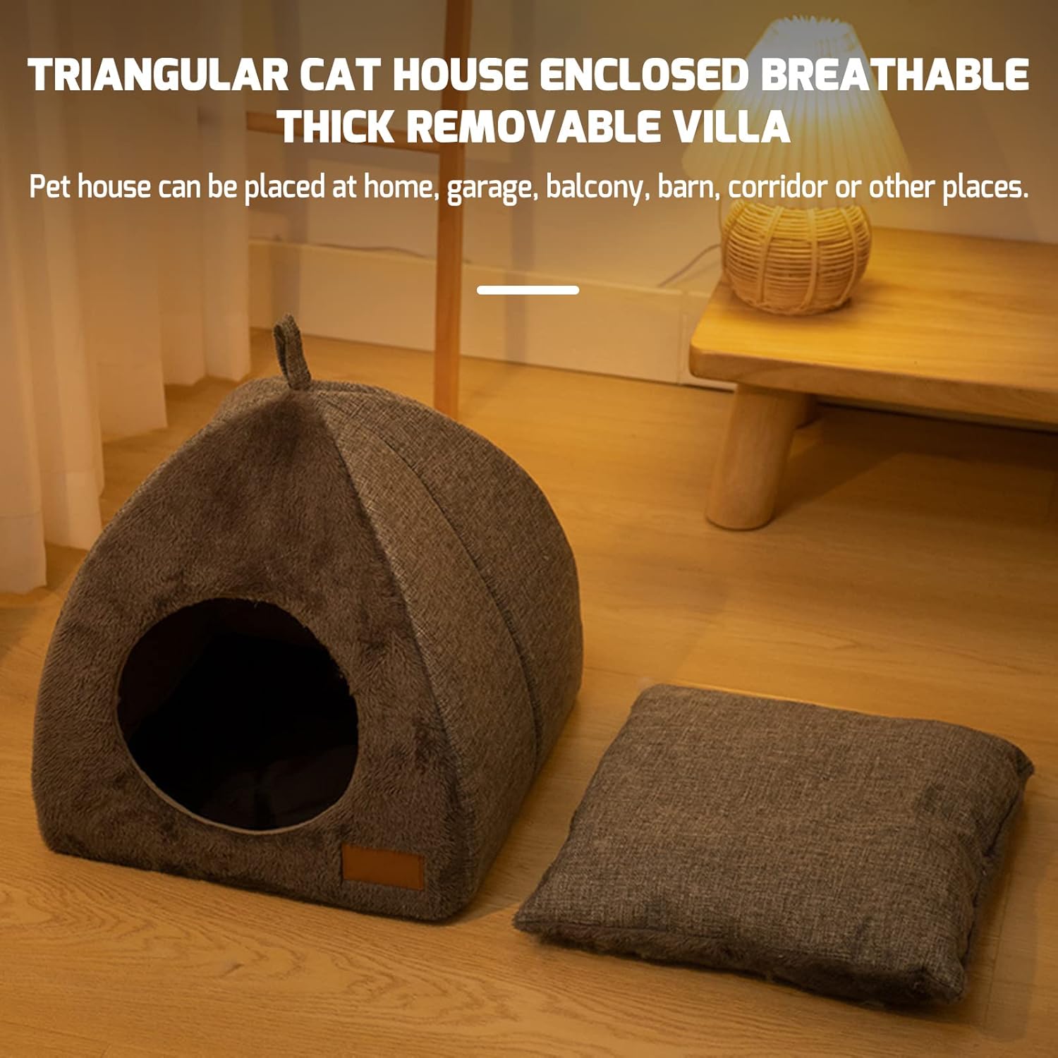 GUCABE Refugio cálido para gatos  Casa para gatos al aire libre en invierno, camas suaves y autocalentables para gatitos, cama para gatos de
