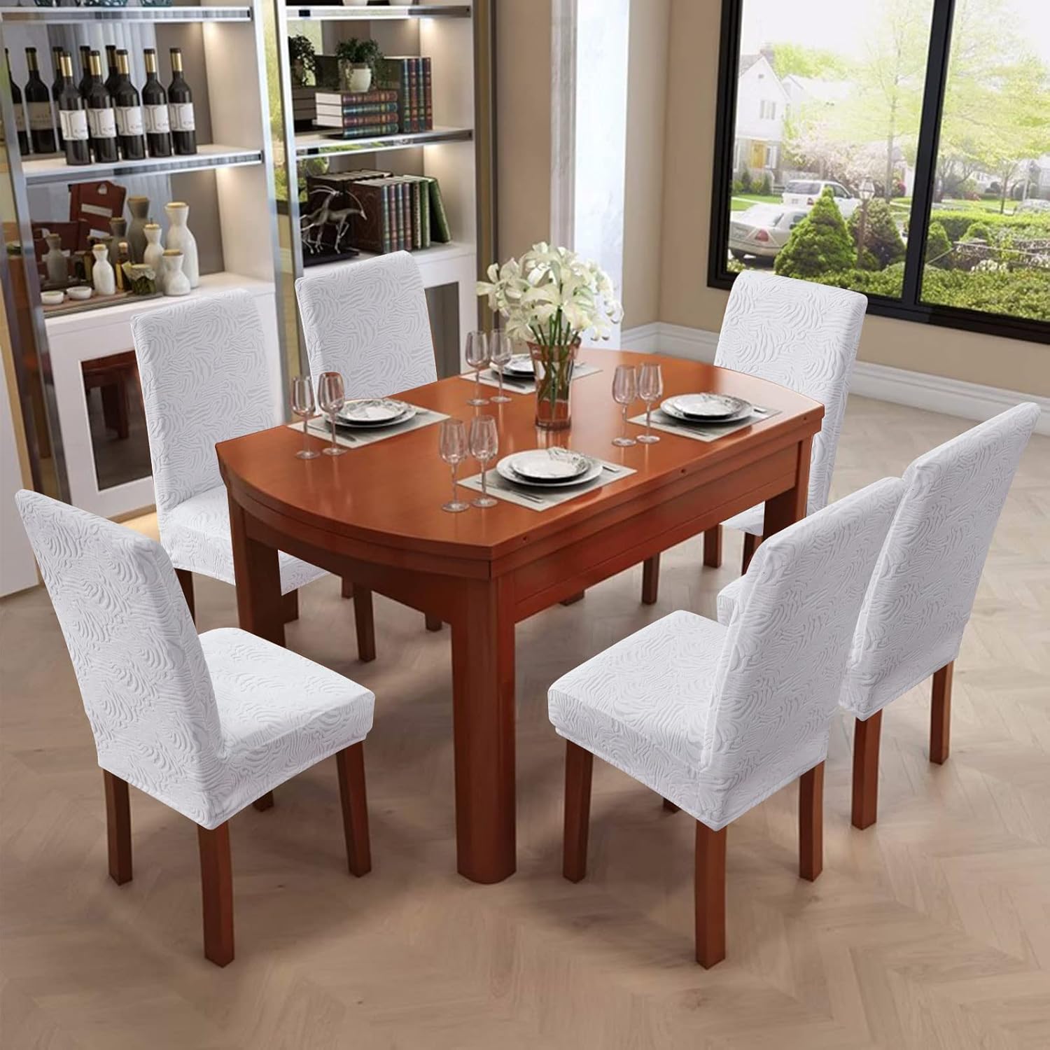 YUEANG Fundas para sillas de comedor, fundas para sillas de comedor, fundas elásticas para sillas Parsons, funda protectora para silla de comedor,