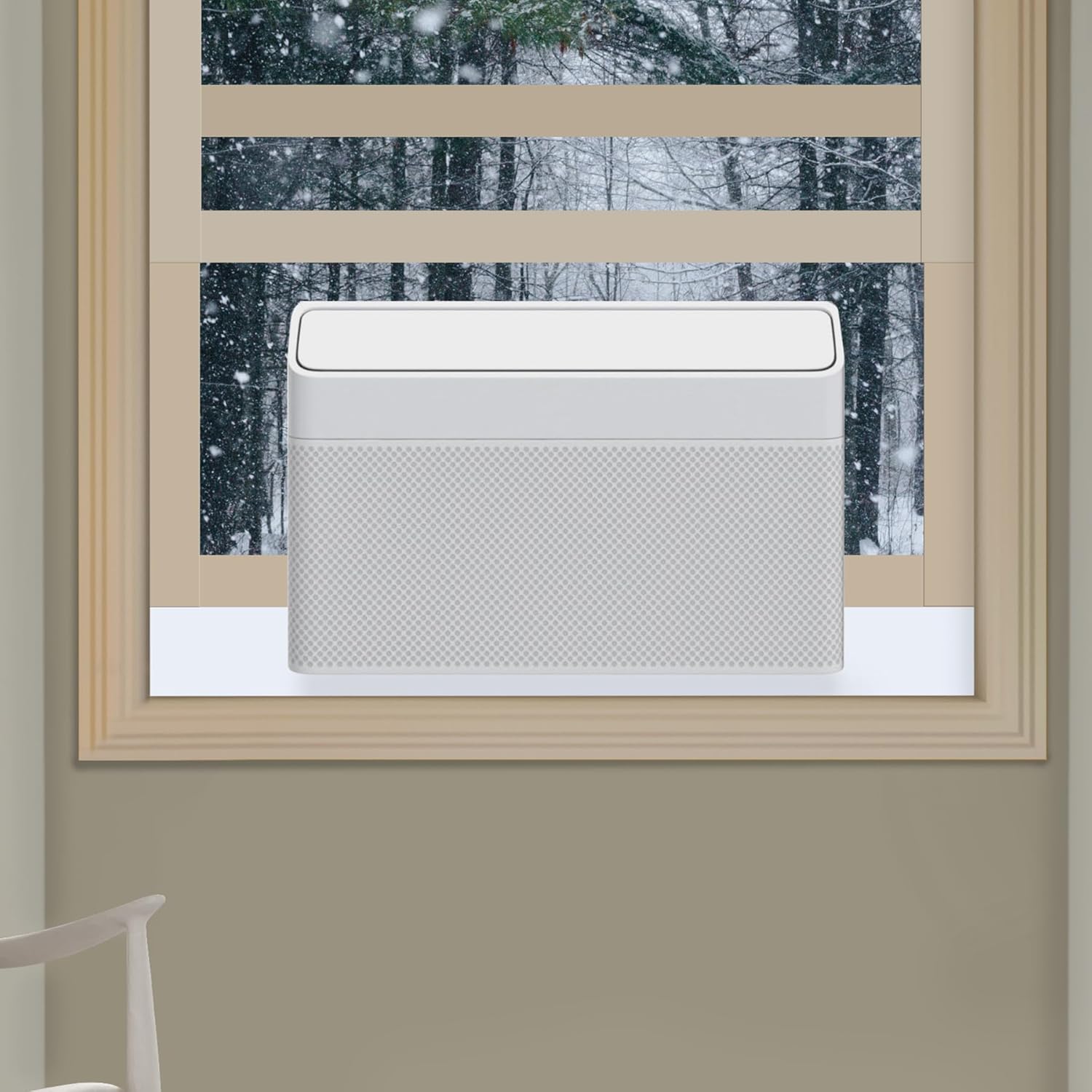 Powrocket Paquete de 2 bloques de espuma para unidades de aire acondicionado en forma de U, bloque de espuma lateral de cortina de CA para ventana