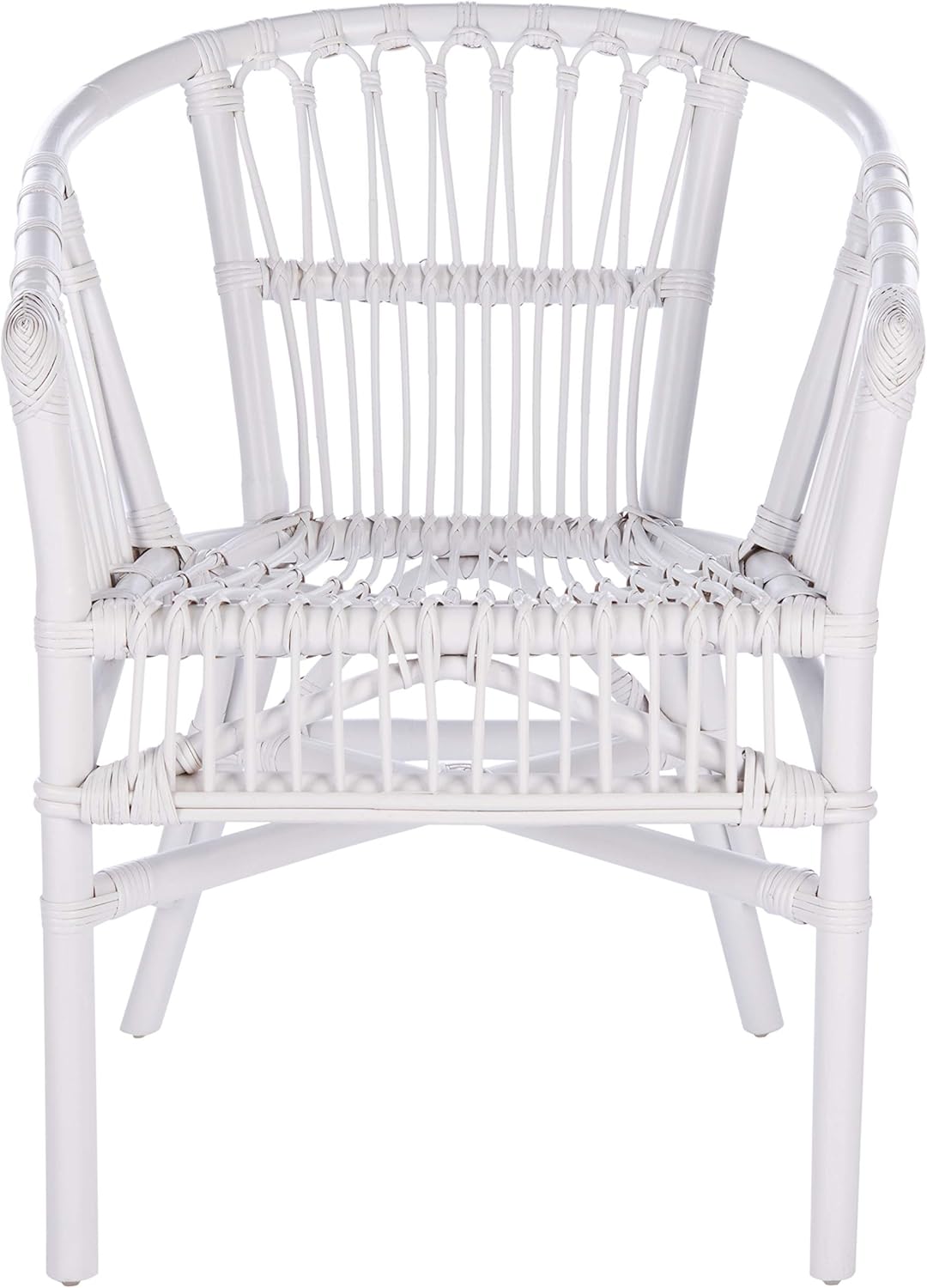 Safavieh Home Adriana Coastal White Rattan (juego de 2) Silla decorativa, 0