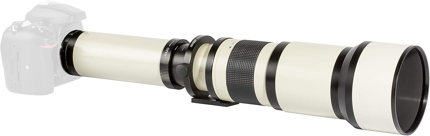 Ultimaxx Juego de lentes de zoom teleobjetivo de 25.591-51.181 in (con 2 x 1300-2600) para Nikon D7500, D500, D600, D610, D700, D750, D800, D810,