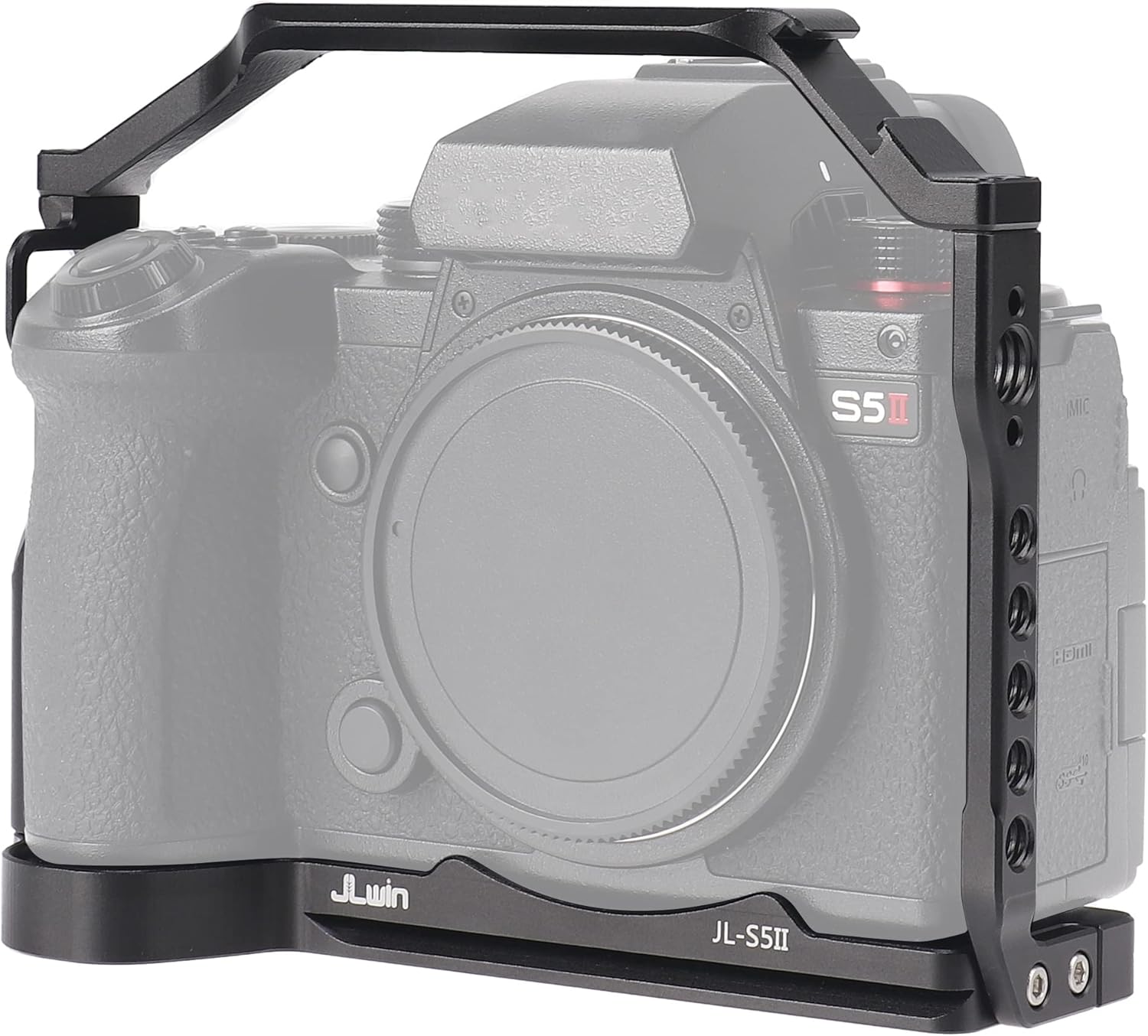 Fotga Jaula de cámara S5II para Panasonic Lumix S5II S5 Mark II G9II G9 Mark II sin espejo para cámara sin espejo, compatible con trípode Arca Swiss