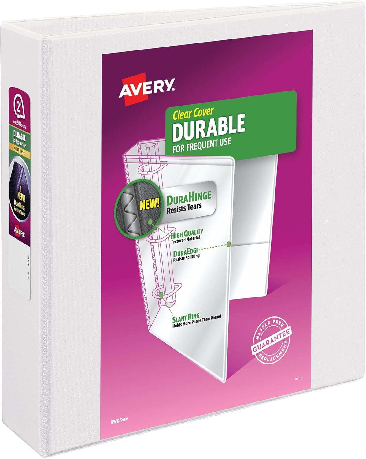 Carpeta Avery resistente con anillos, Blanco