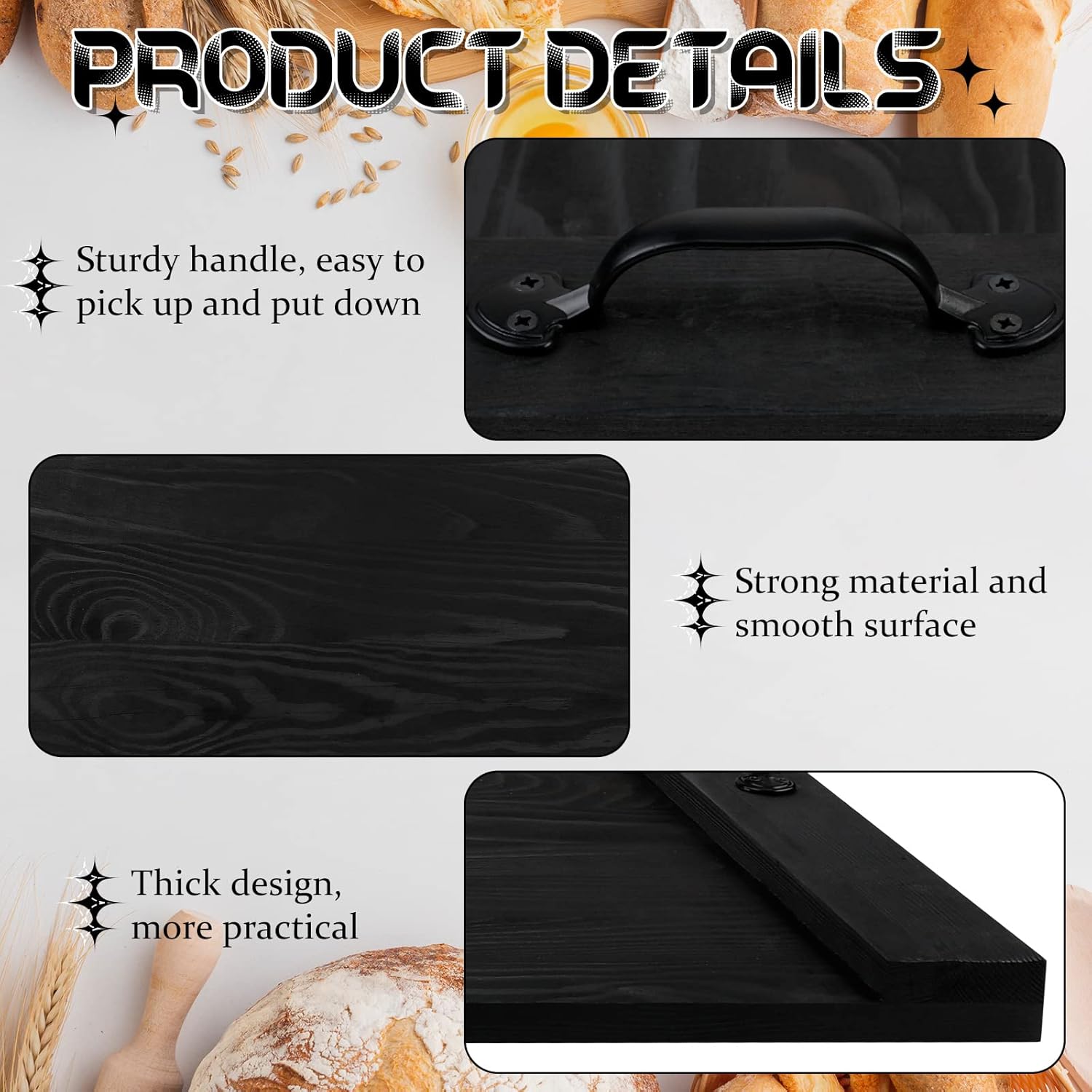 Chunful Cubierta superior para estufa, 30 x 22 pulgadas, tabla de fideos de madera rústica, cubierta de estufa eléctrica a gas con asas para