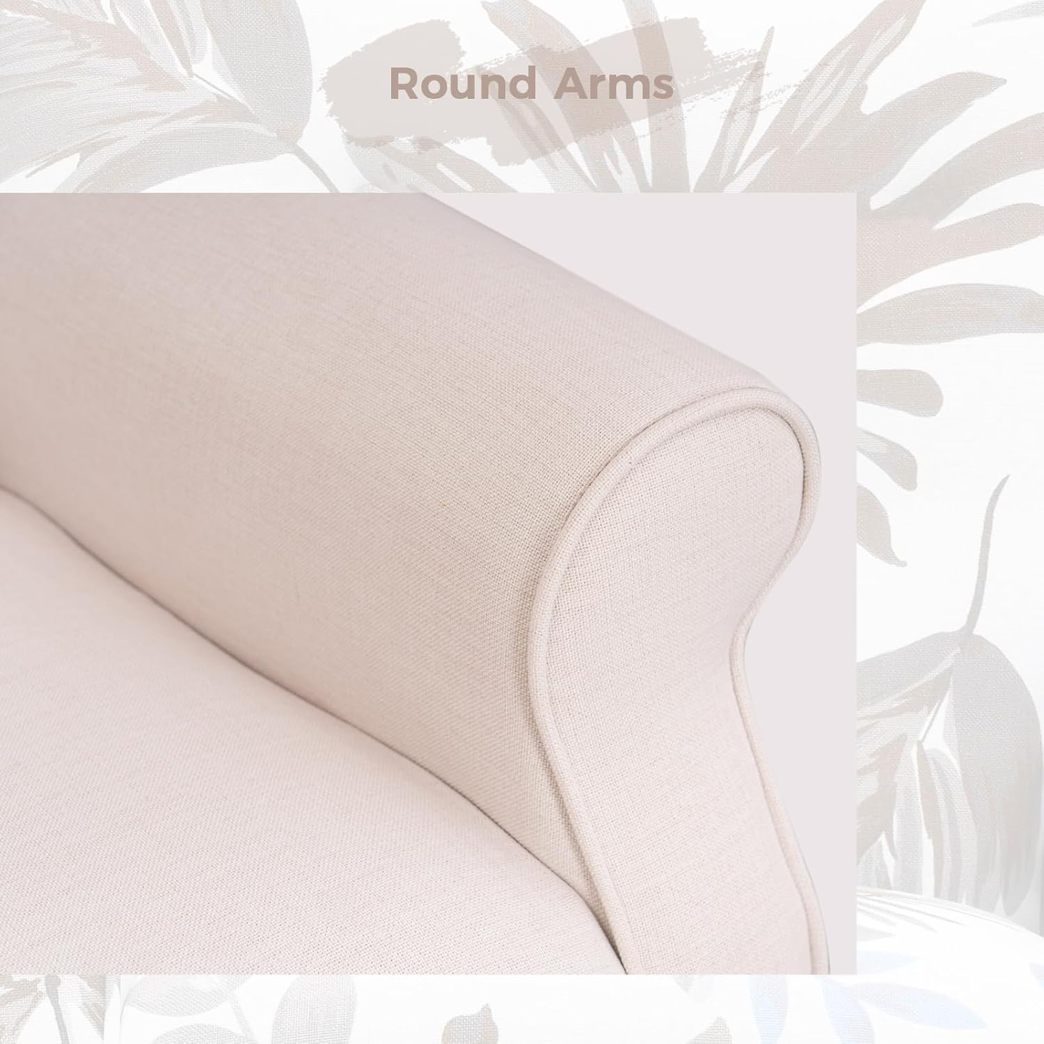 Mellcom – Sillón moderno, sillón con respaldo alto,Sofá individual tapizado con tela y con patas de madera para sala de estar, dormitorio,Club