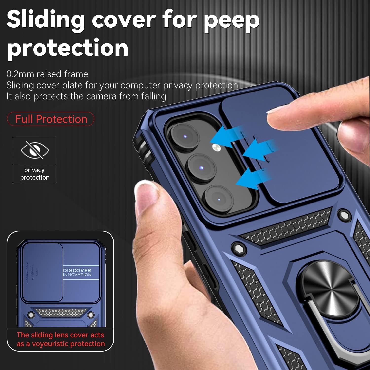 Funda para Samsung Galaxy A54 5G, Galaxy A54 5G con protector de pantalla y funda para cámara, grado militar 16 pies. Funda a prueba de caídas con