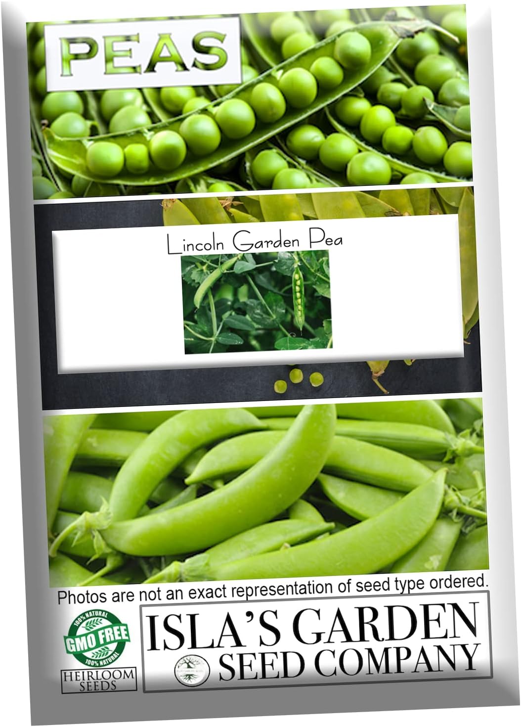 Lincoln Garden – Semillas de guisantes para plantar, más de 50 semillas tradicionales por paquete, semillas de jardín de Isla (semillas de jardín de