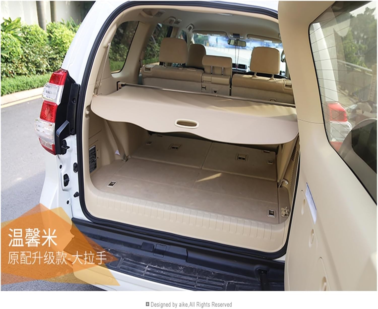 Cubierta de carga para maletero compatible con Toyota Land Cruiser Prado FJ150 LC150 150 2010-2021, protector de seguridad para cortina de equipaje