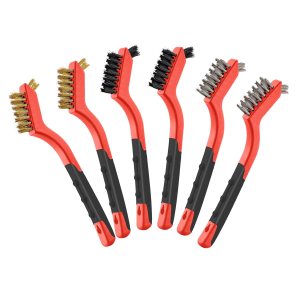 MAXMAN Cepillo de alambre, juego de 6 cepillos de alambre pequeños, cerdas de acero inoxidablelatónnailon, cepillo de limpieza profunda y suave para MAXMAN Cepillo de alambre, juego de 6 cepillos de alambre pequeños, cerdas de acero inoxidablelatónnailon, cepillo de limpieza profunda y suave para