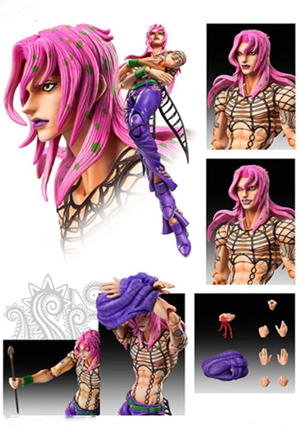 Figuras de Kujo Jotaro Bruno BucciaratiLeone Abbacchi Anime Figuras estatuas de acción ultra movibles adornos