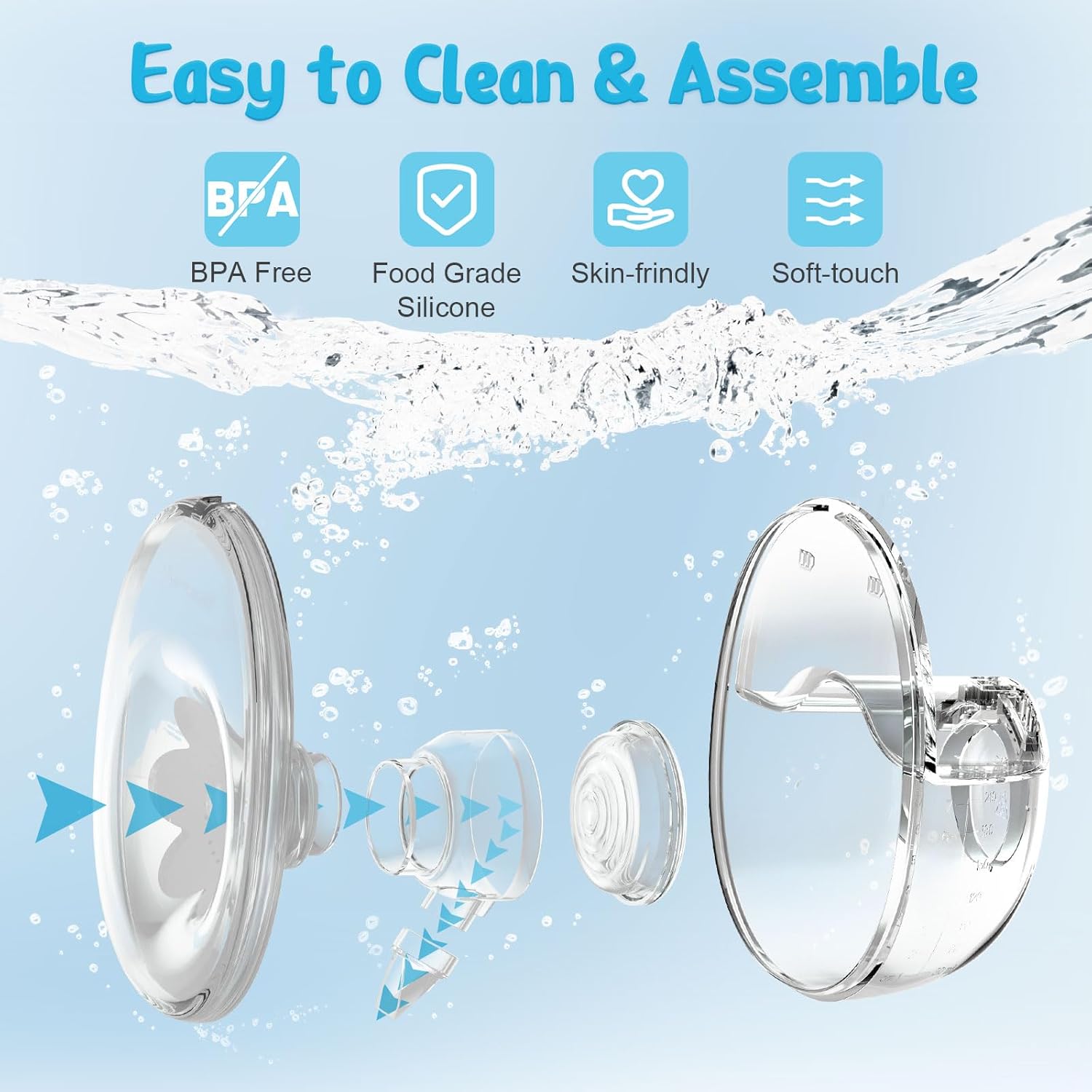 Extractor de leche portátil manos libres, bomba eléctrica de lactancia materna con modelo de masaje y 12 niveles de succión ajustable, bombas sin