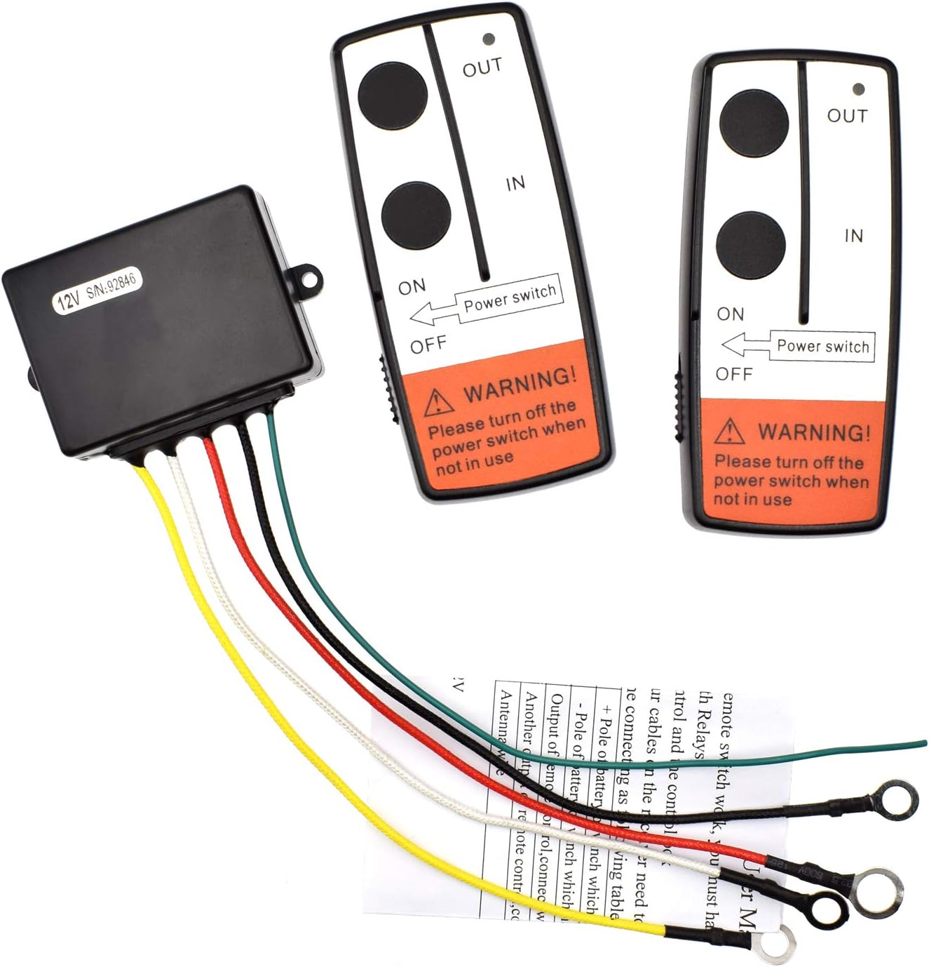 Kit de control remoto inalámbrico de recuperación de 12-24 V para camión, Jeep, ATV, SUV, controlador de interruptor de teléfono, 100 pies
