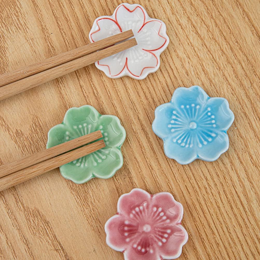 Cabilock Soporte para palillos de cerámica, 7 uds, soporte para palillos de cerámica, soporte para palillos, estilo japonés, soporte para palillos,