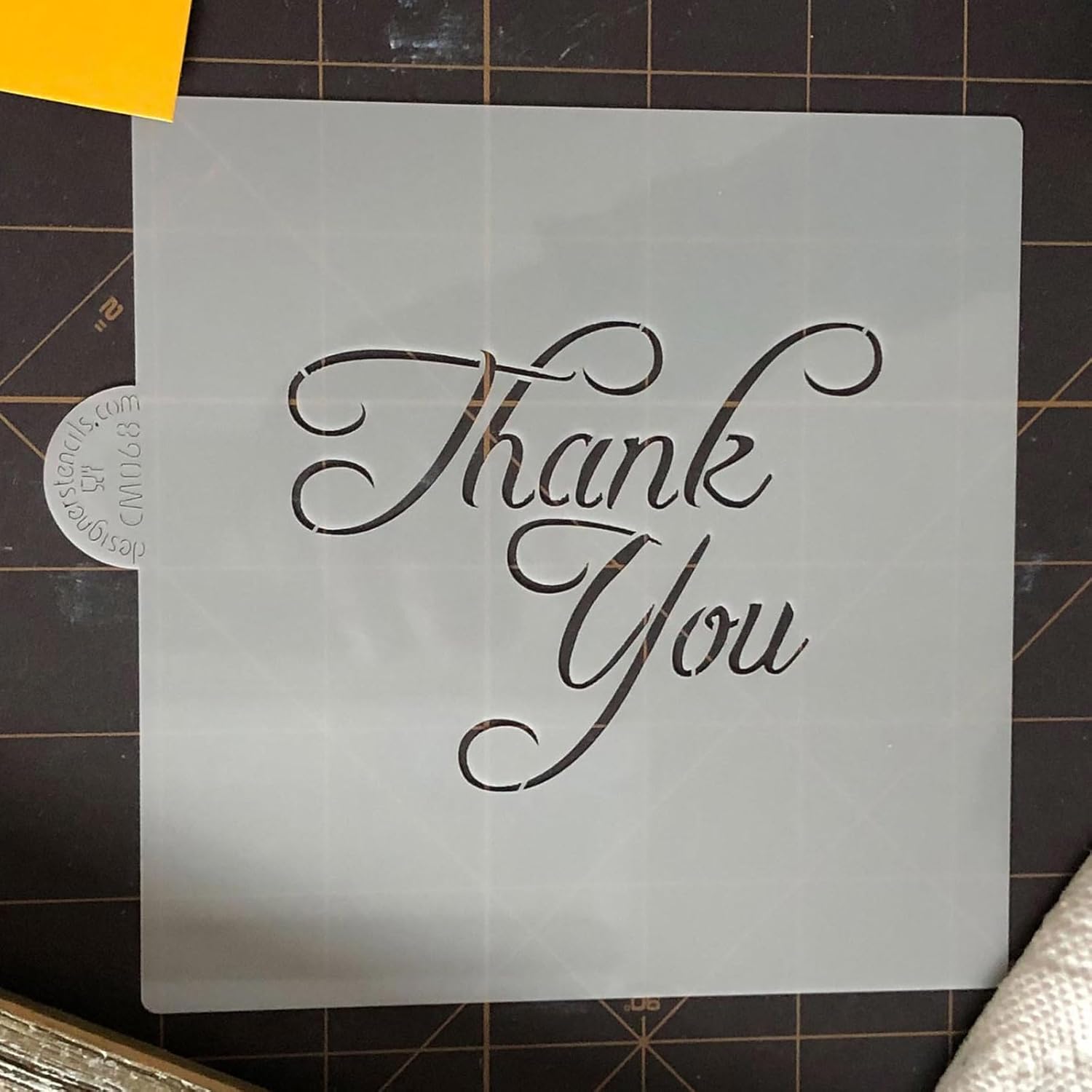Plantilla de galletas y manualidades de Thank You de Designer Stencils