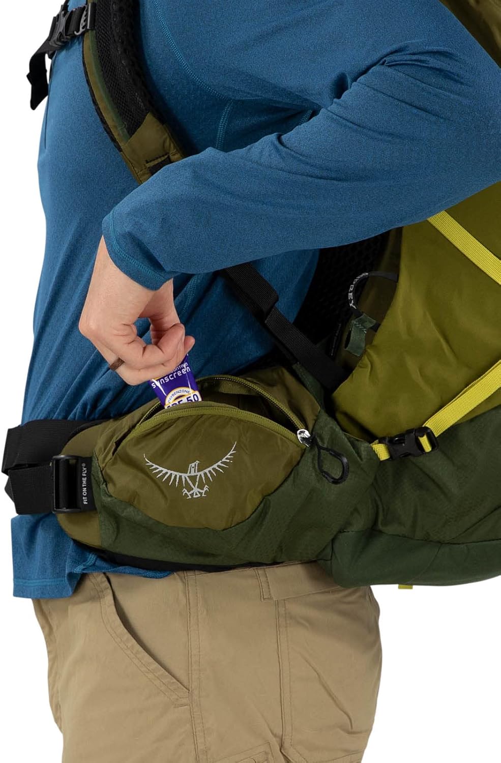 Osprey Atmos AG LT 50L Mochila de mochilero para hombre, Scenic ValleyVerde Peppercorn, LXL