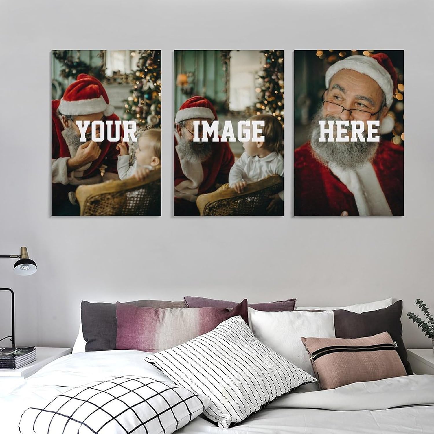Juego de arte de pared de 3 paneles, impresión de póster personalizada, impresiones de lienzo personalizadas con tus fotos, arte de pared