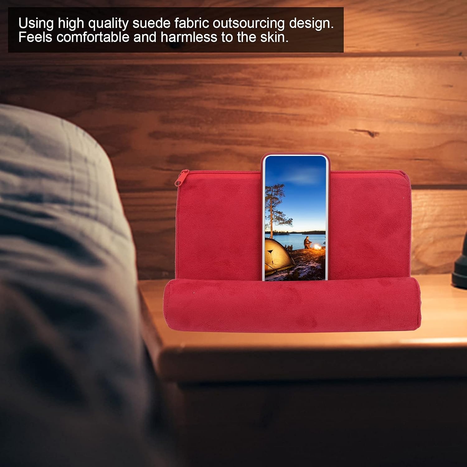 Soporte portátil para tableta de almohada para cama, reposabrazos, alfombra, muslos, con gran área de contacto