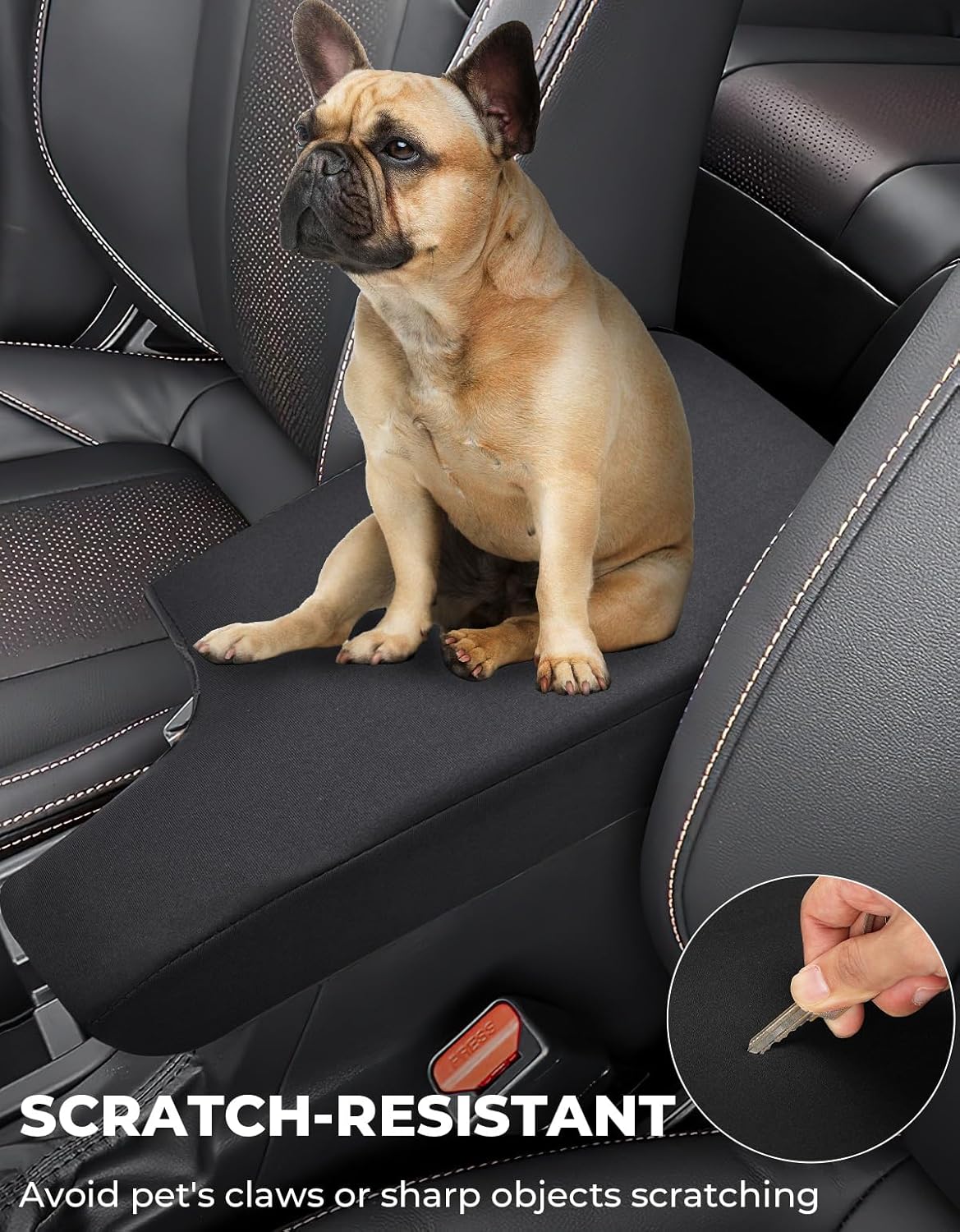 ISSYAUTO Funda de consola central compatible con Subaru Crosstrek 2018-2023Impreza 2017-2023, cubierta de tapa de reposabrazos de neopreno para